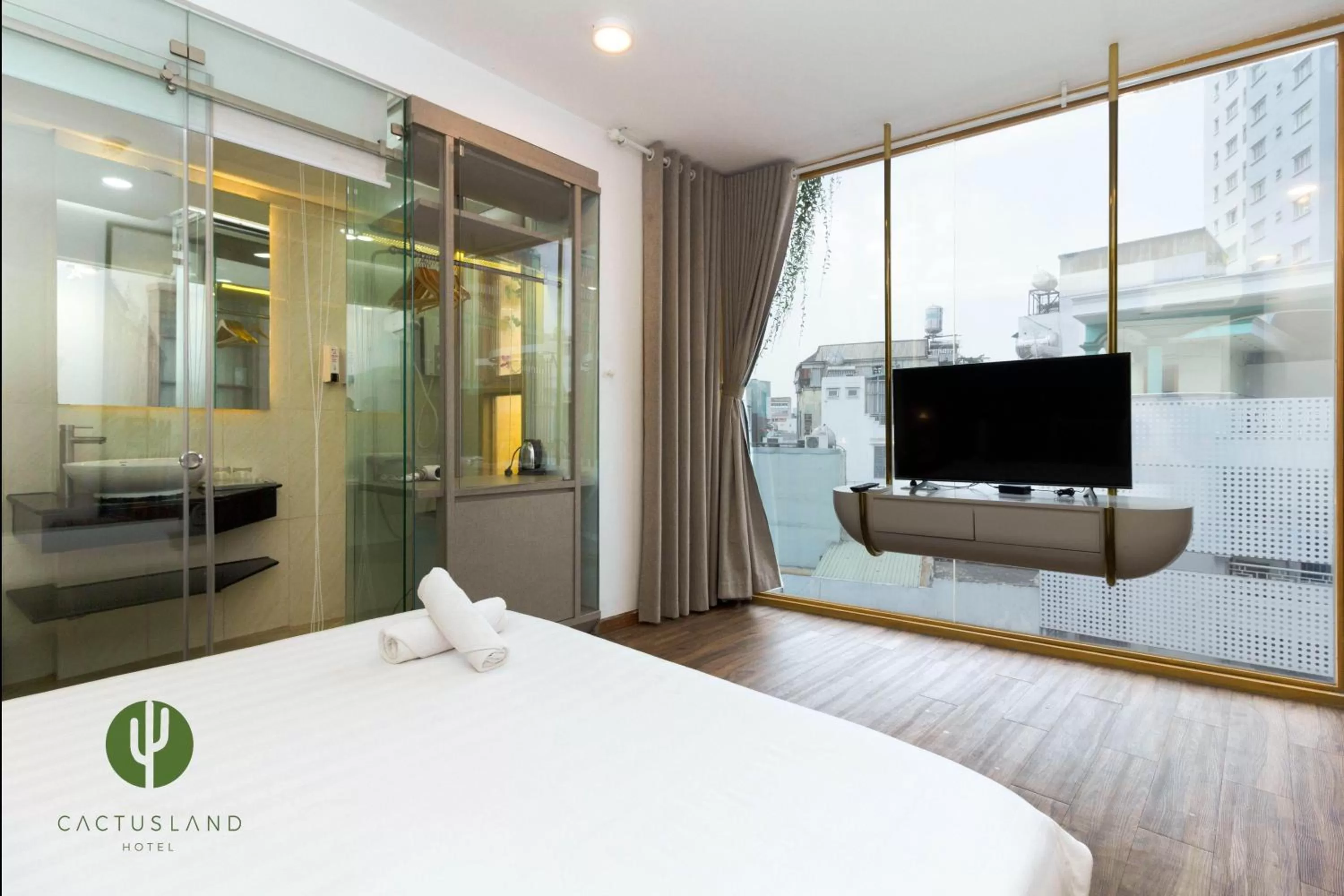 Bed in Cactusland Boutique Hotel