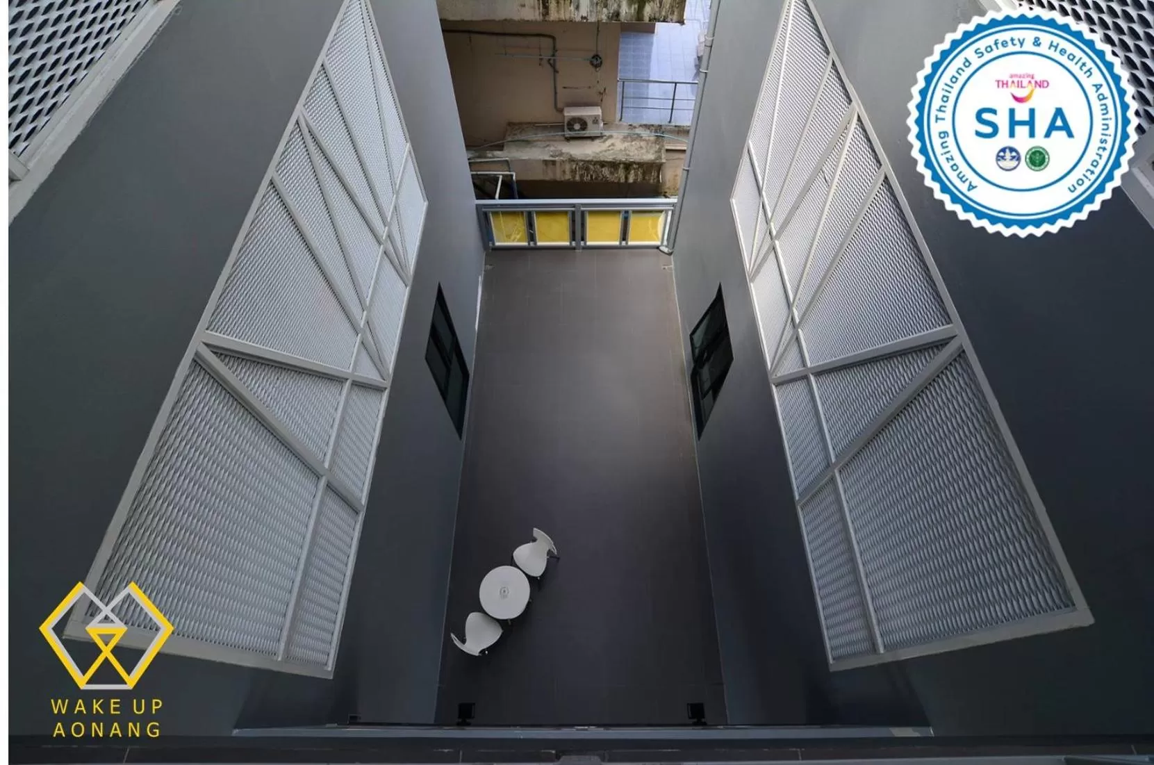 Seating area in Wake Up Aonang Hotel