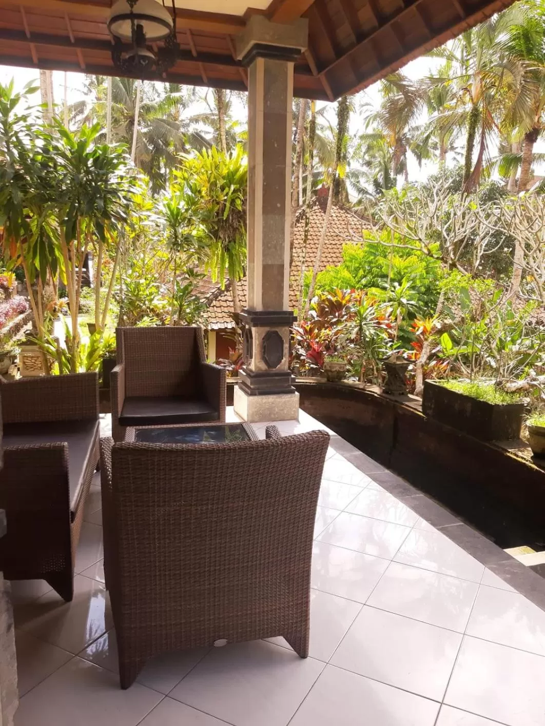 Seating area in Nick's Pension