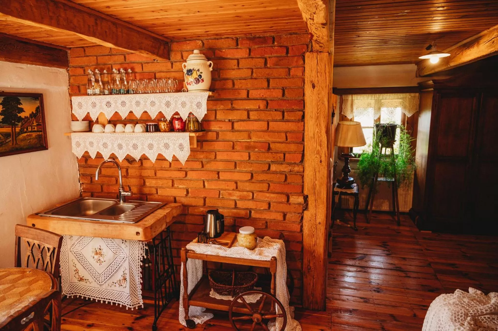 Kitchen or kitchenette in Skansen Bicz Resort