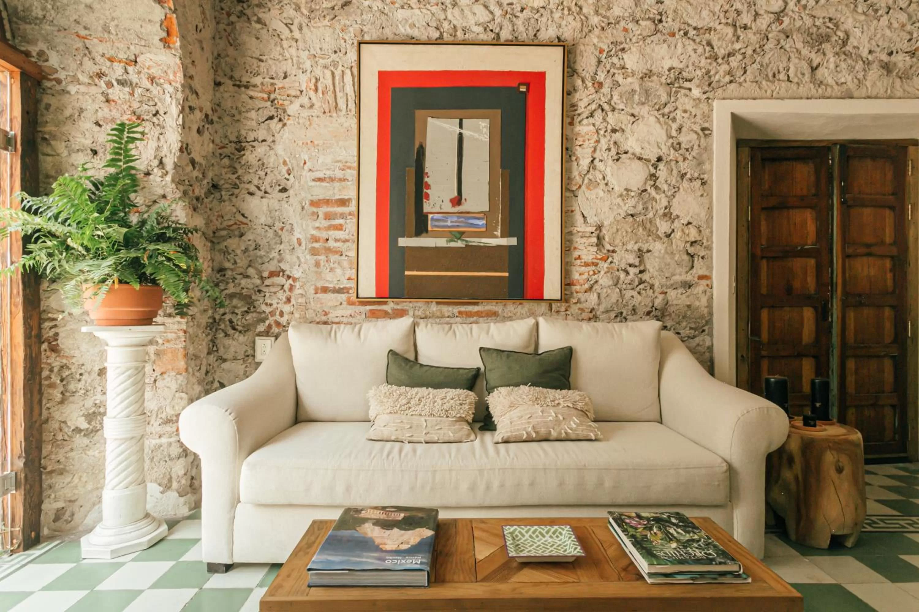 Living room in Orchid House San Miguel de Allende