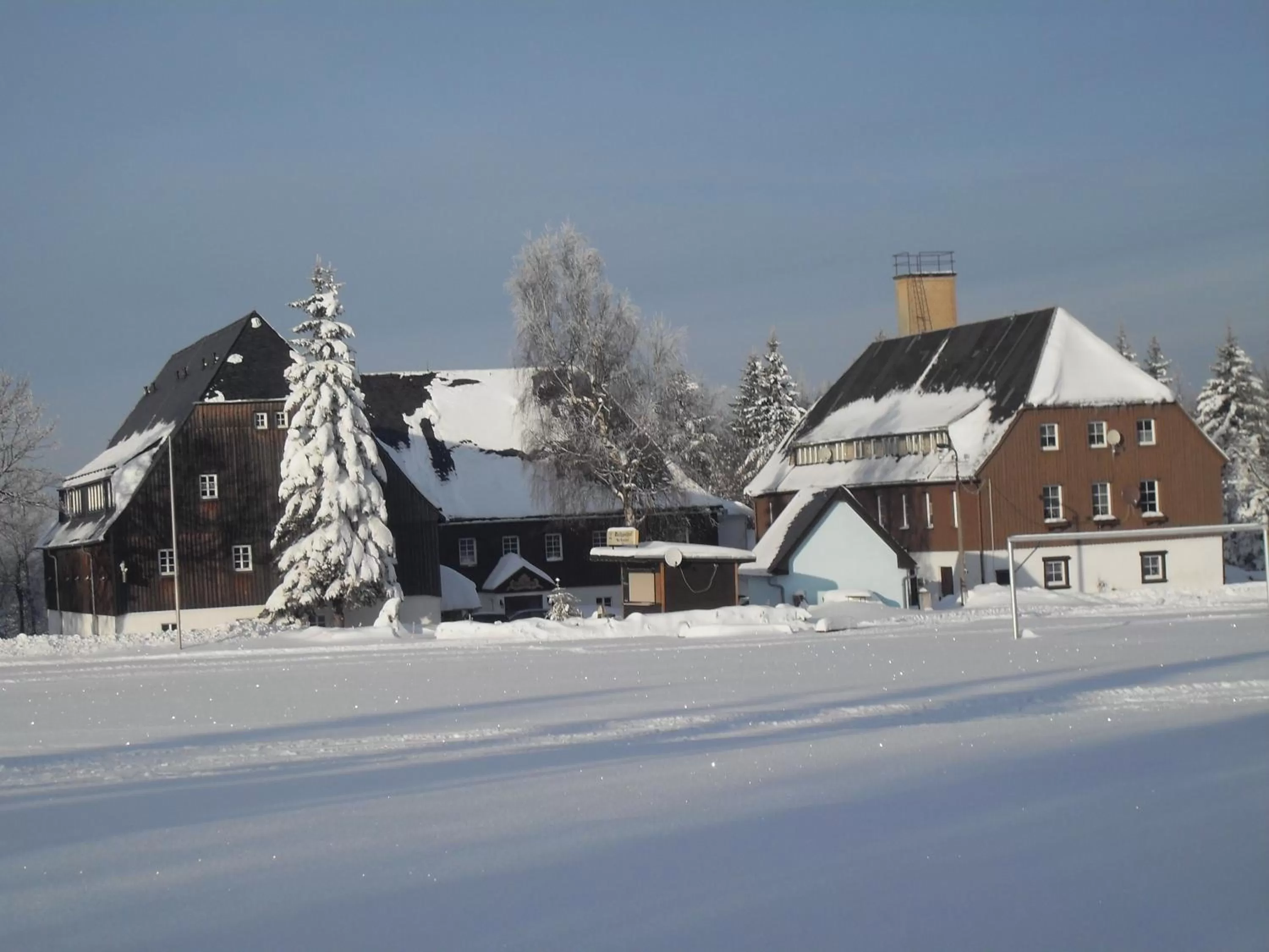 Property building, Winter in Waldgasthof Bad Einsiedel