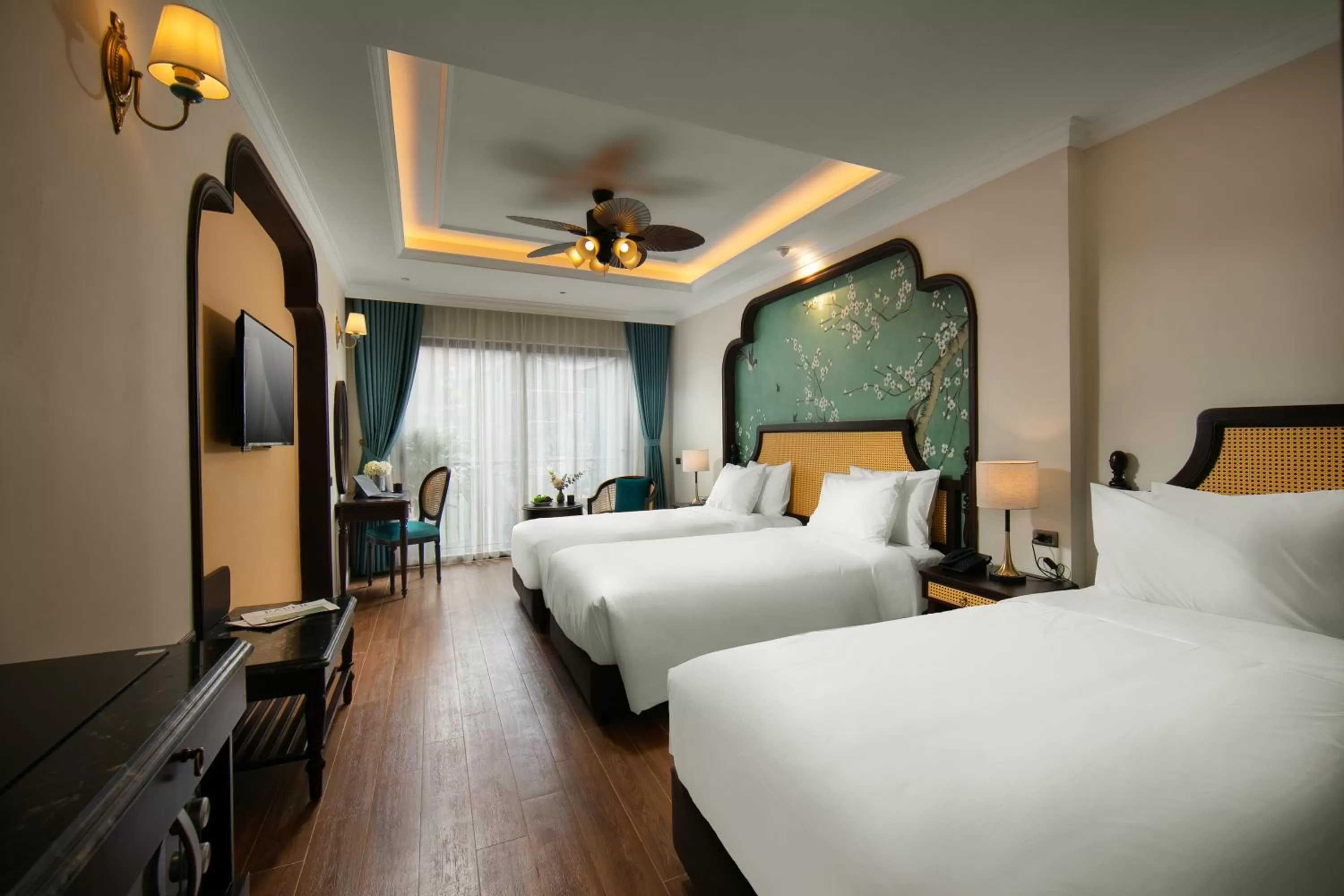 View (from property/room), Bed in La Passion Hanoi Hotel & Apartment