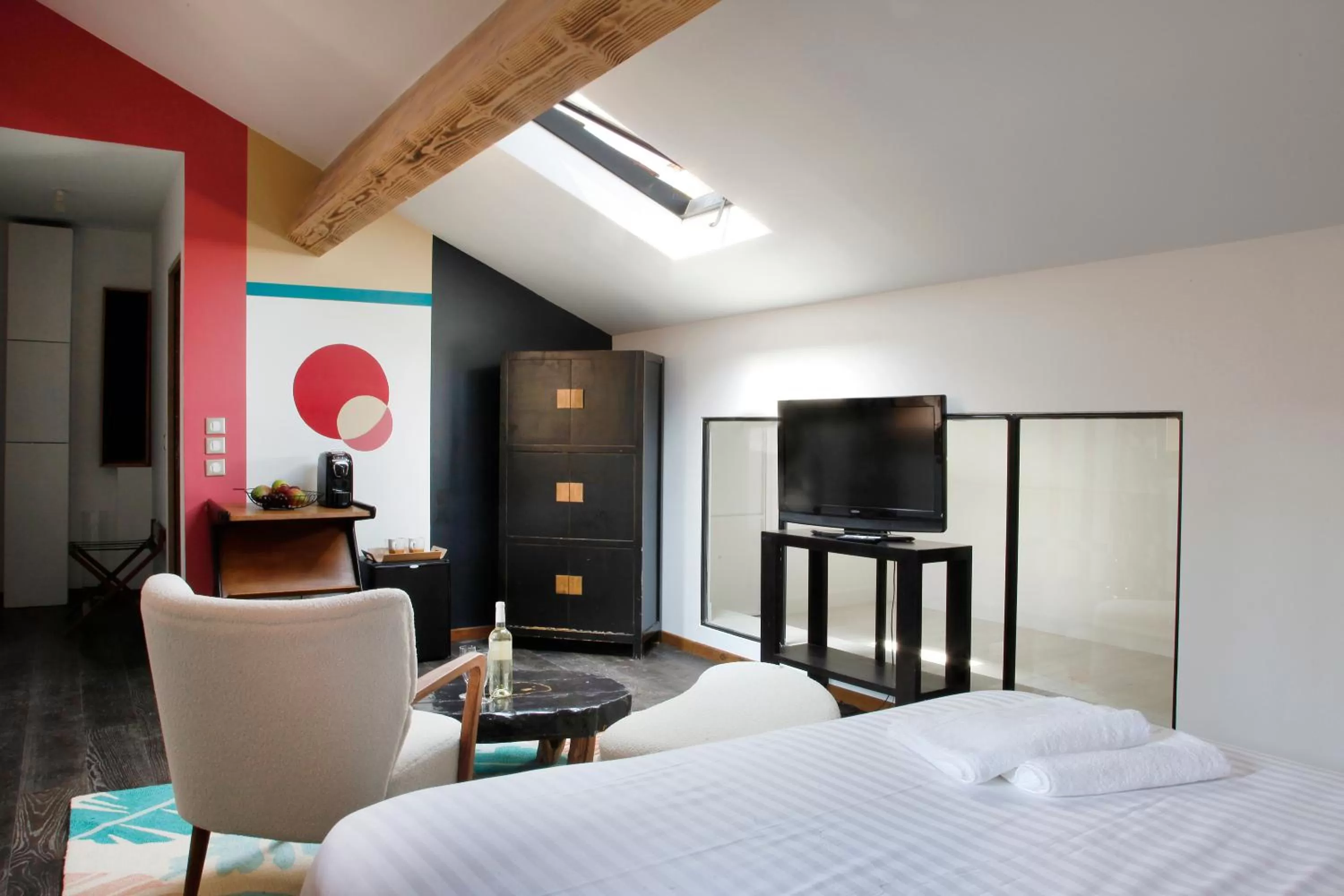 Bedroom, TV/Entertainment Center in La Maison d'en Bas des Seigneurs