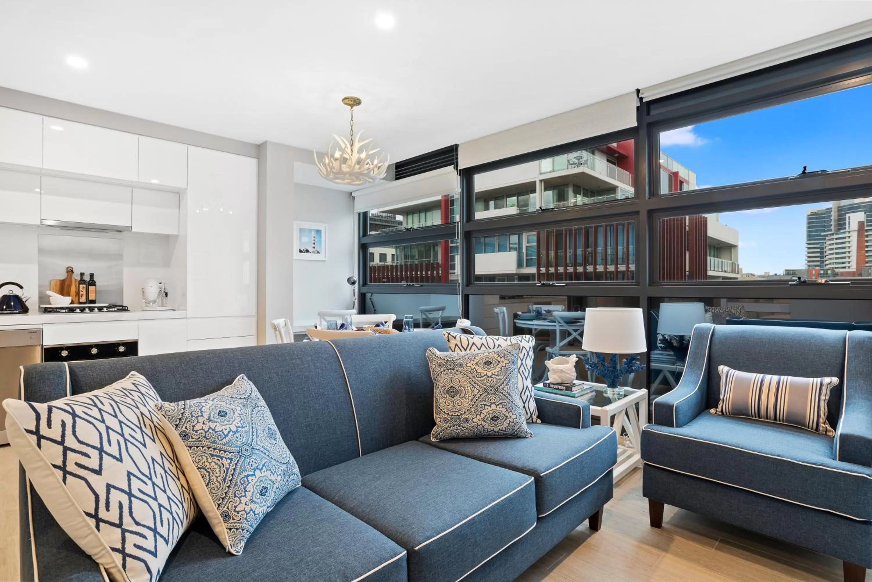Living room in The Hamptons Apartments - Port Melbourne