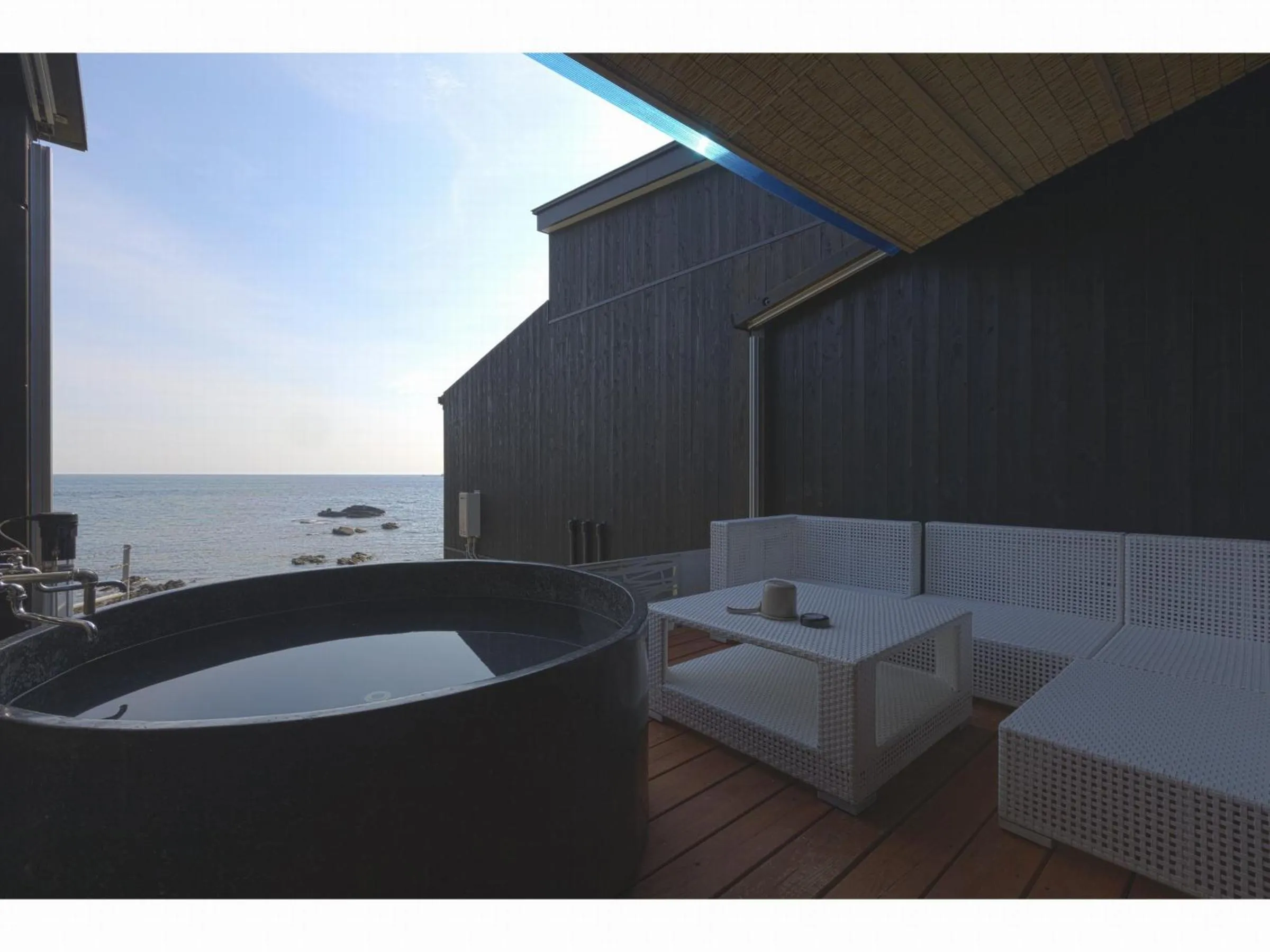 Open Air Bath in XYZ Private Spa and Seaside Resort