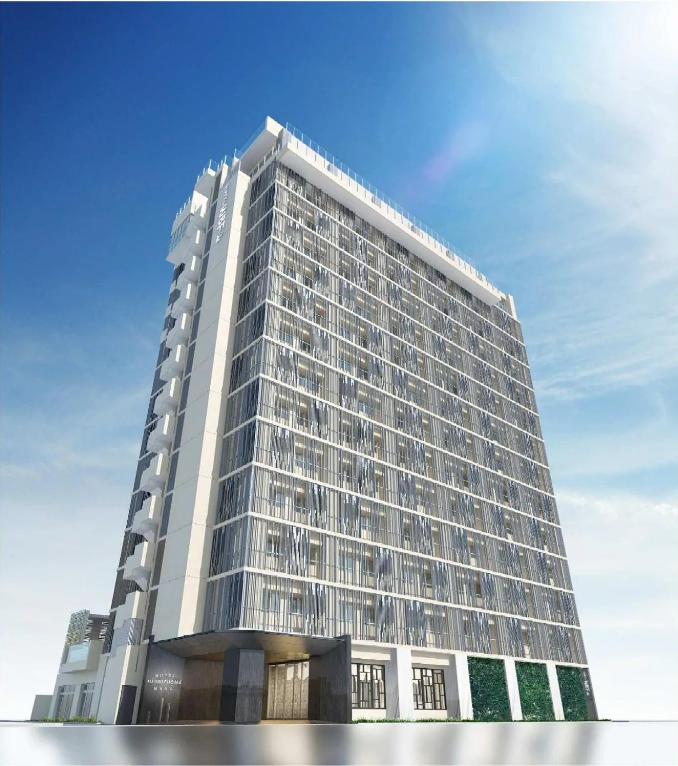 Facade/entrance in HOTEL SANSUI NAHA Ryukyu Onsen Naminoue-No-Yu