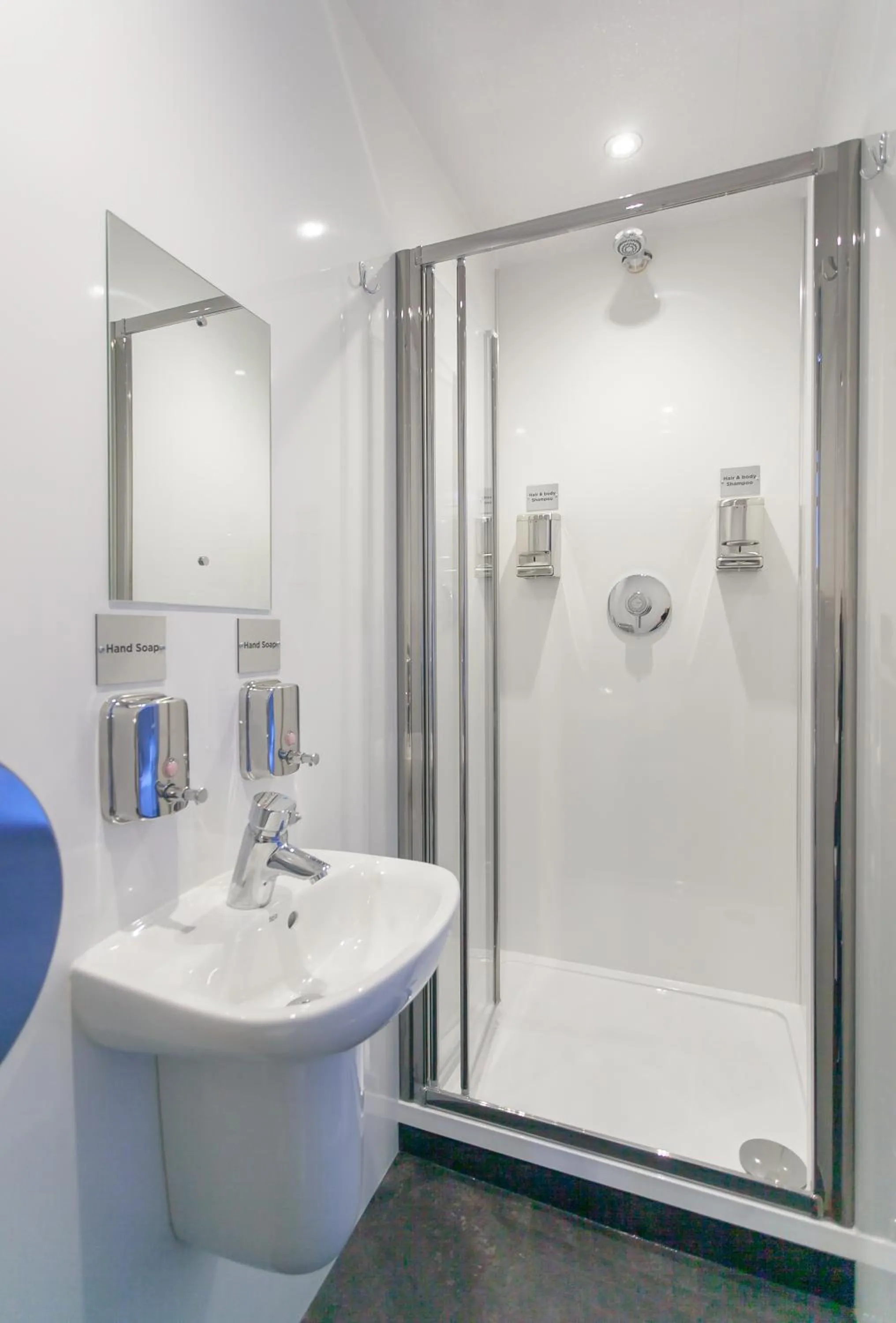 Shower in West End Hotel