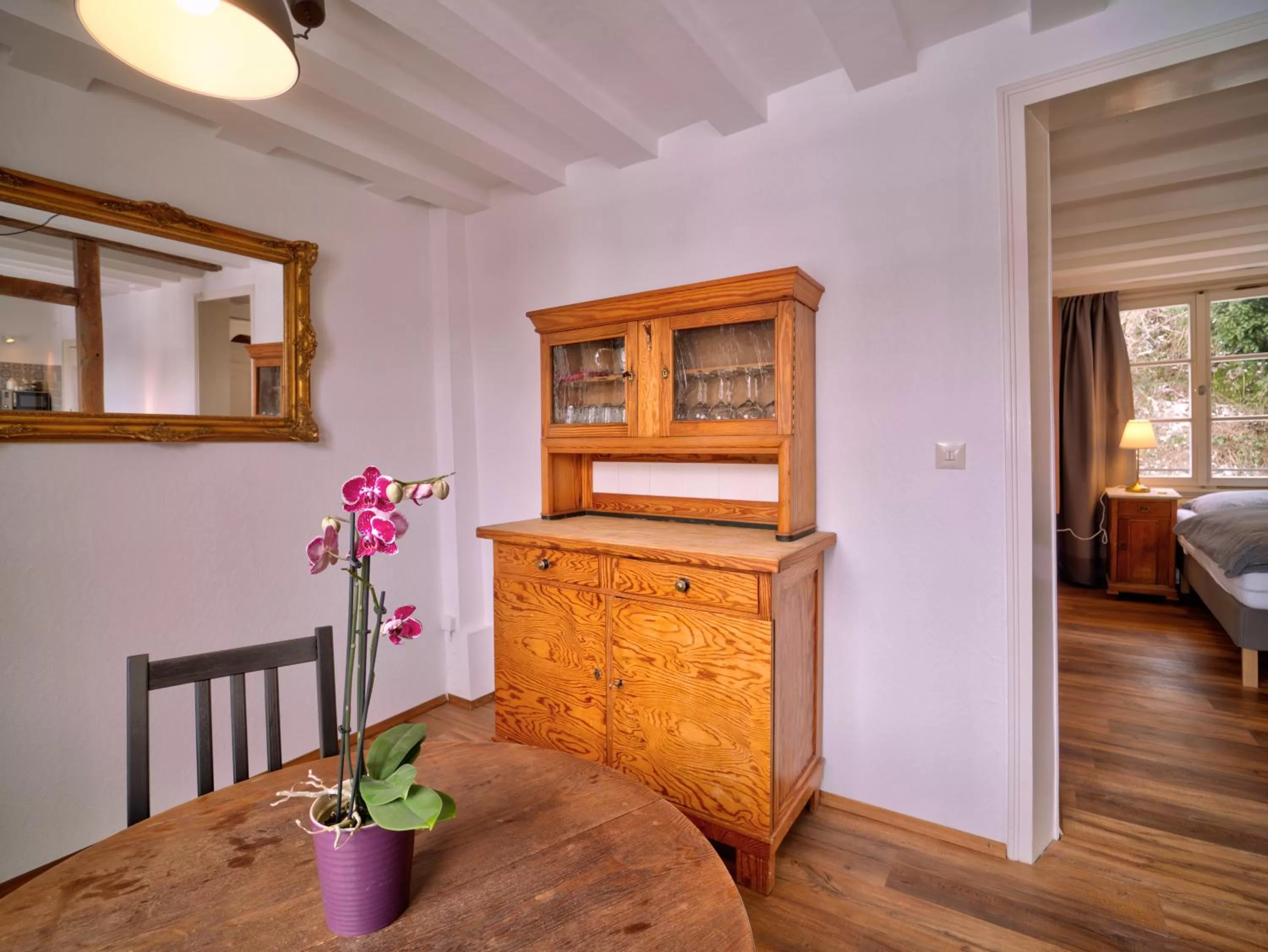 Dining area, Bed in Haus Stehlings