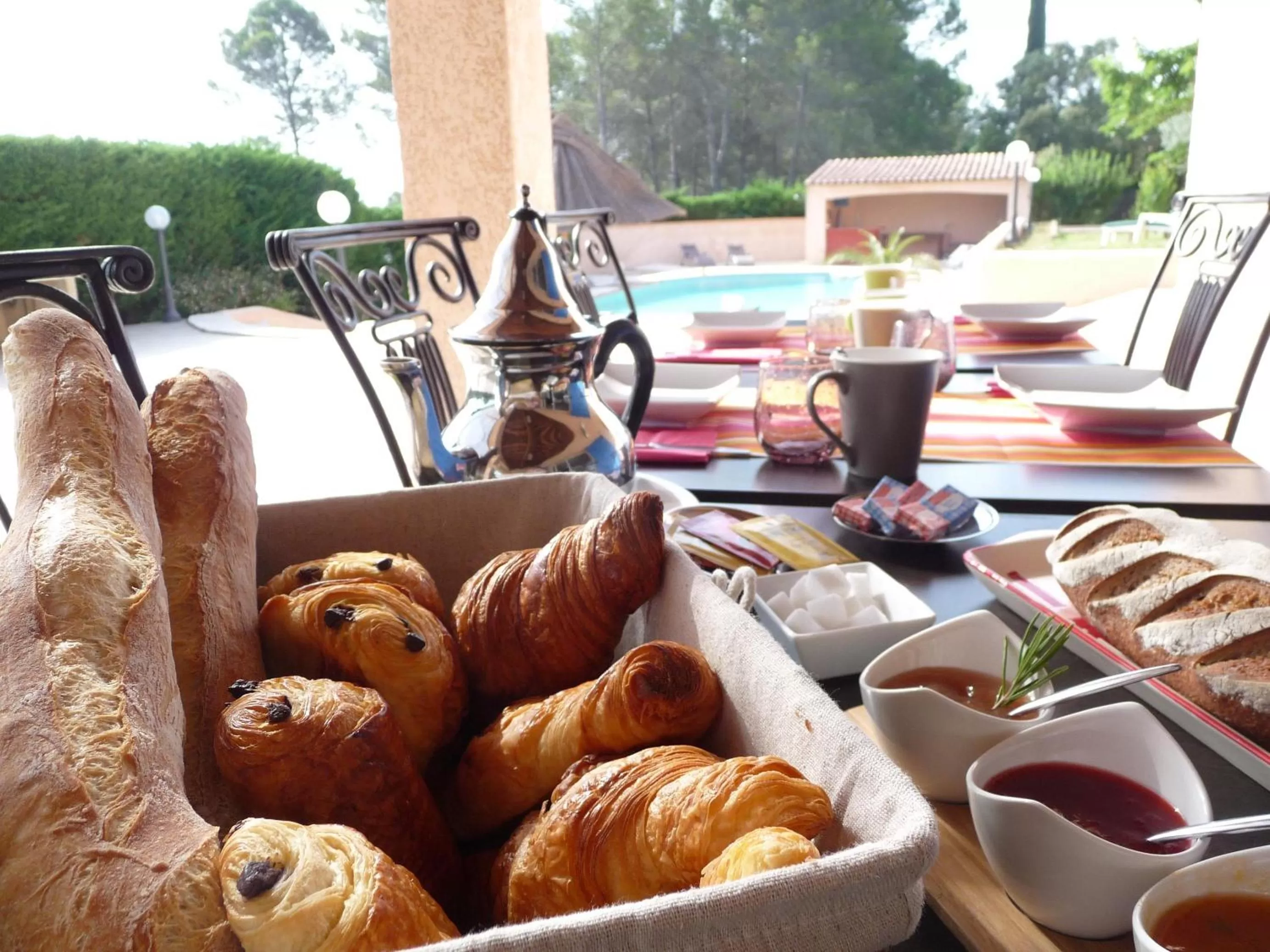 Continental breakfast in La Bastide Des Selves
