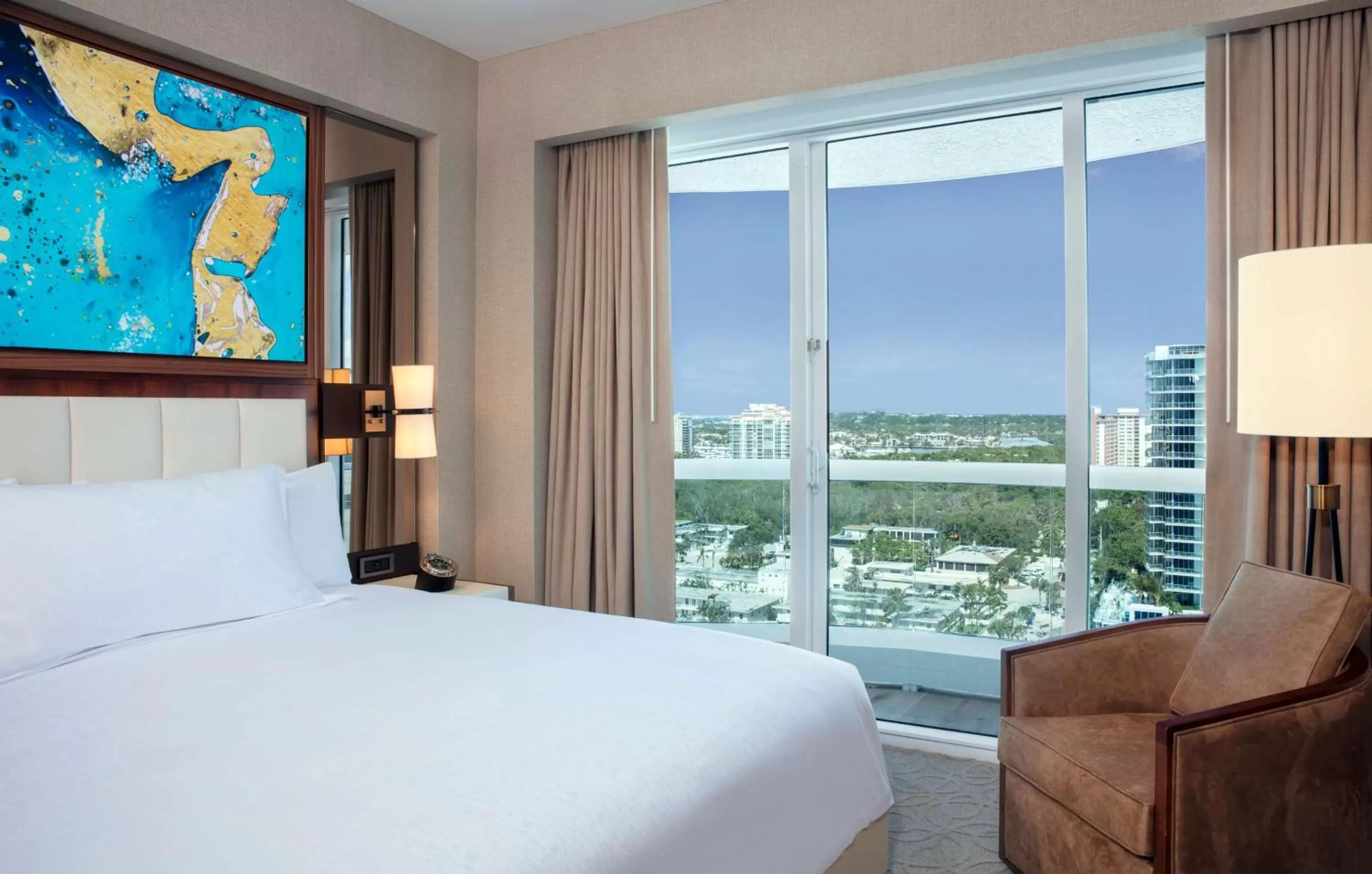 Bed in Conrad Fort Lauderdale Beach