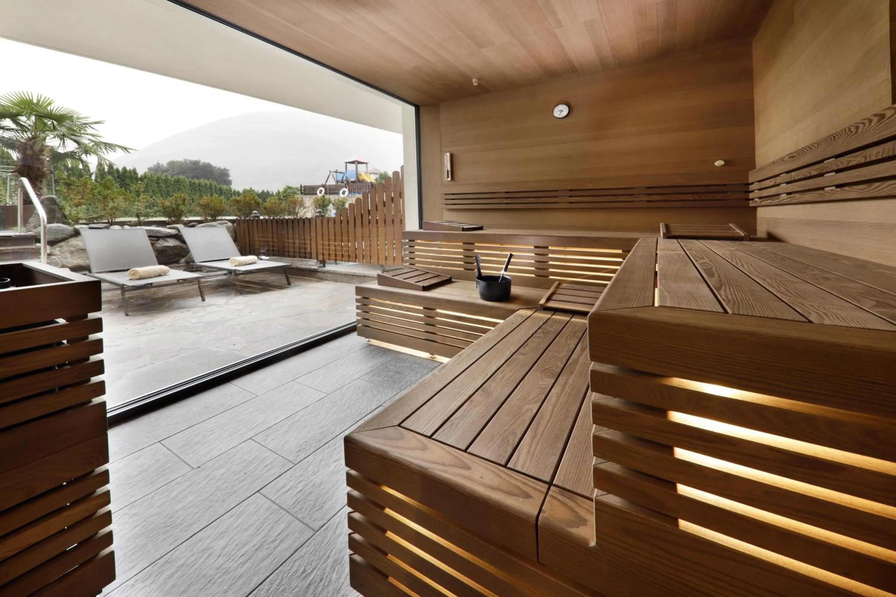 Sauna in Das Mitterplarser Hotel