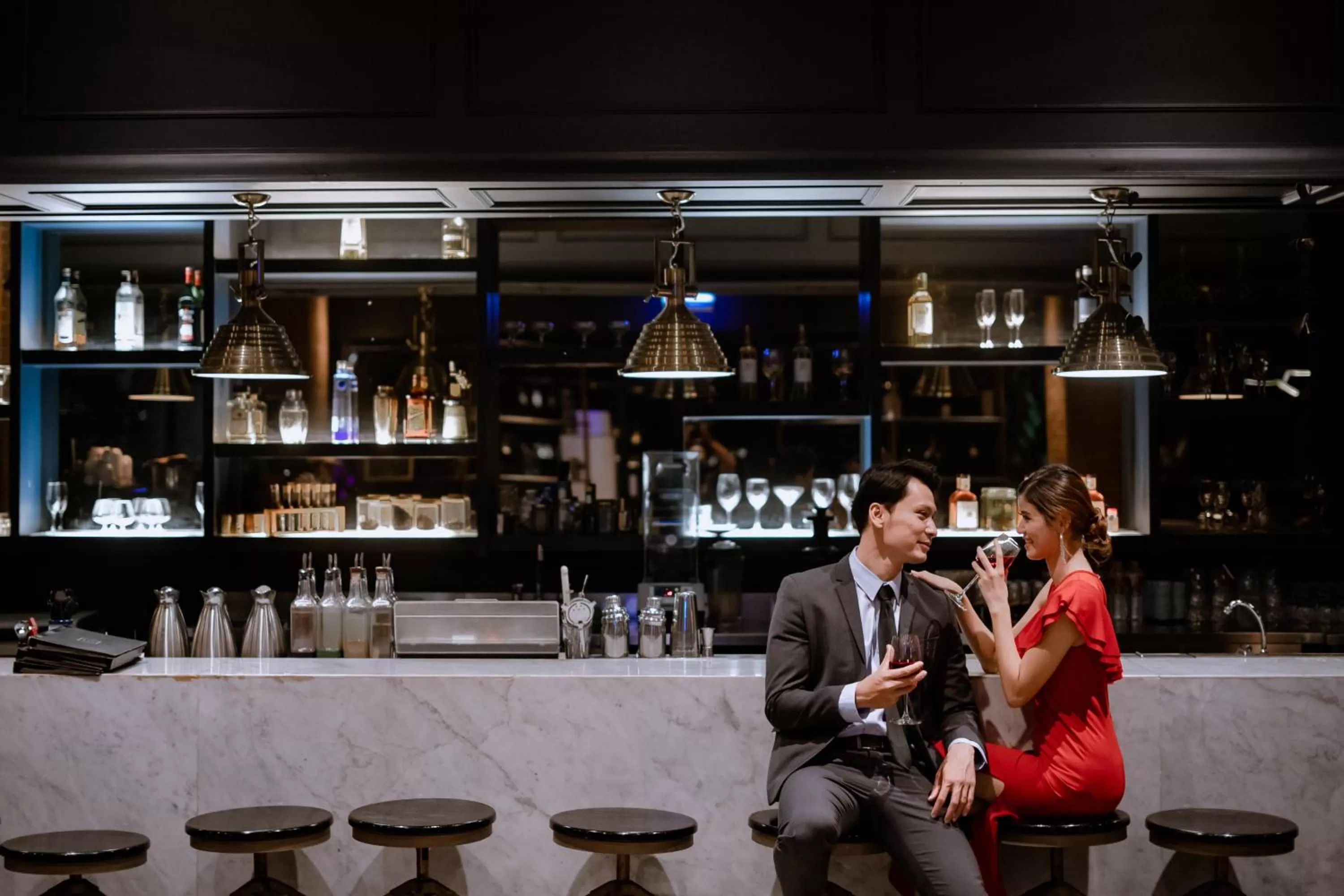 Lounge or bar in Antero Hotel Jababeka Cikarang