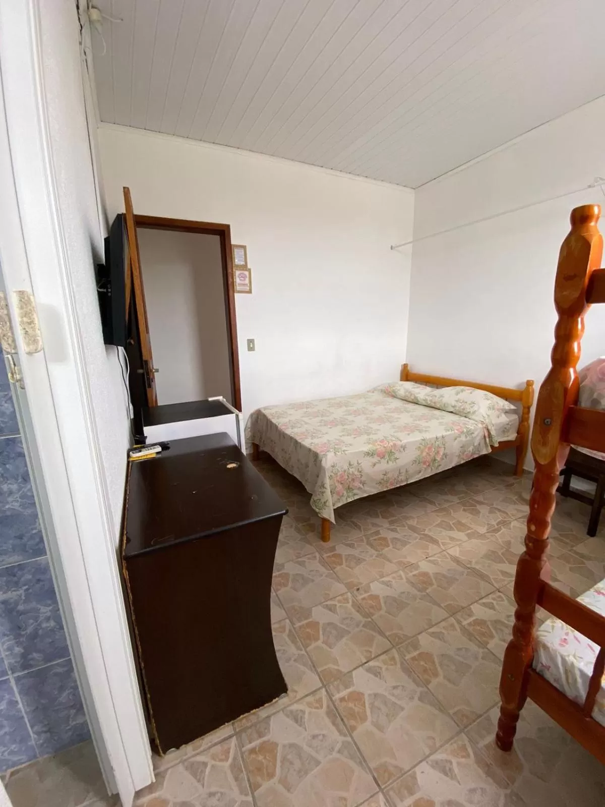 Bed in Pousada Canoas