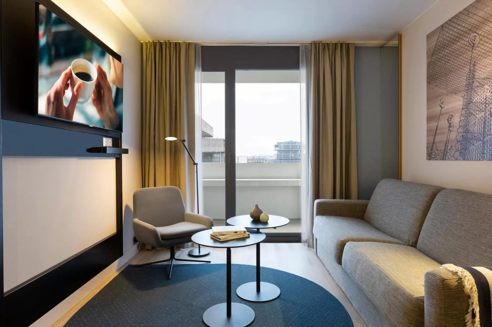 Living room in Citadines La Défense Paris