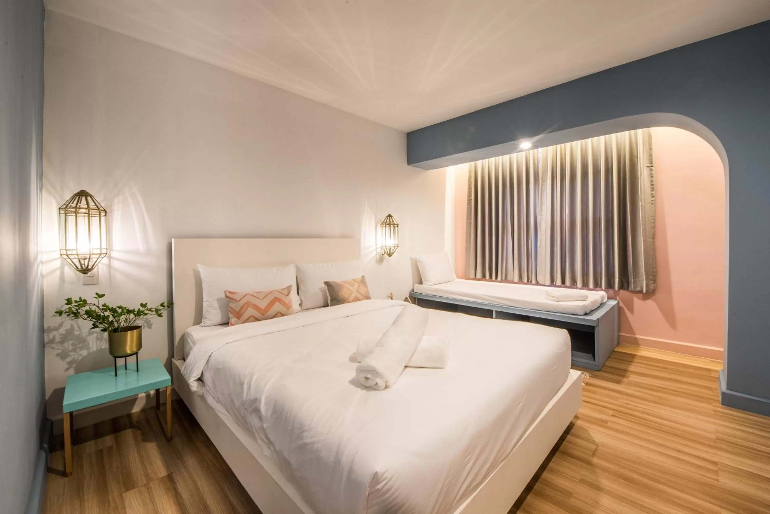 Bed in Nimit Boutique Hotel