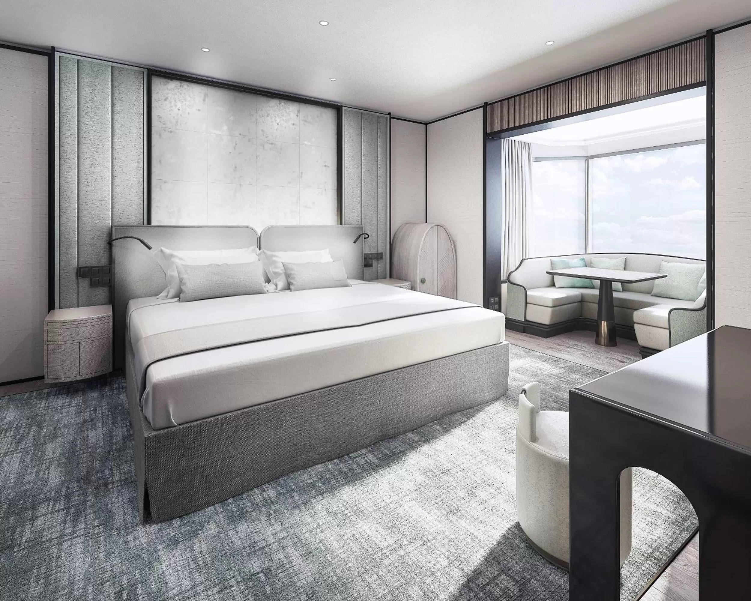 Bed in Shangri-La Singapore