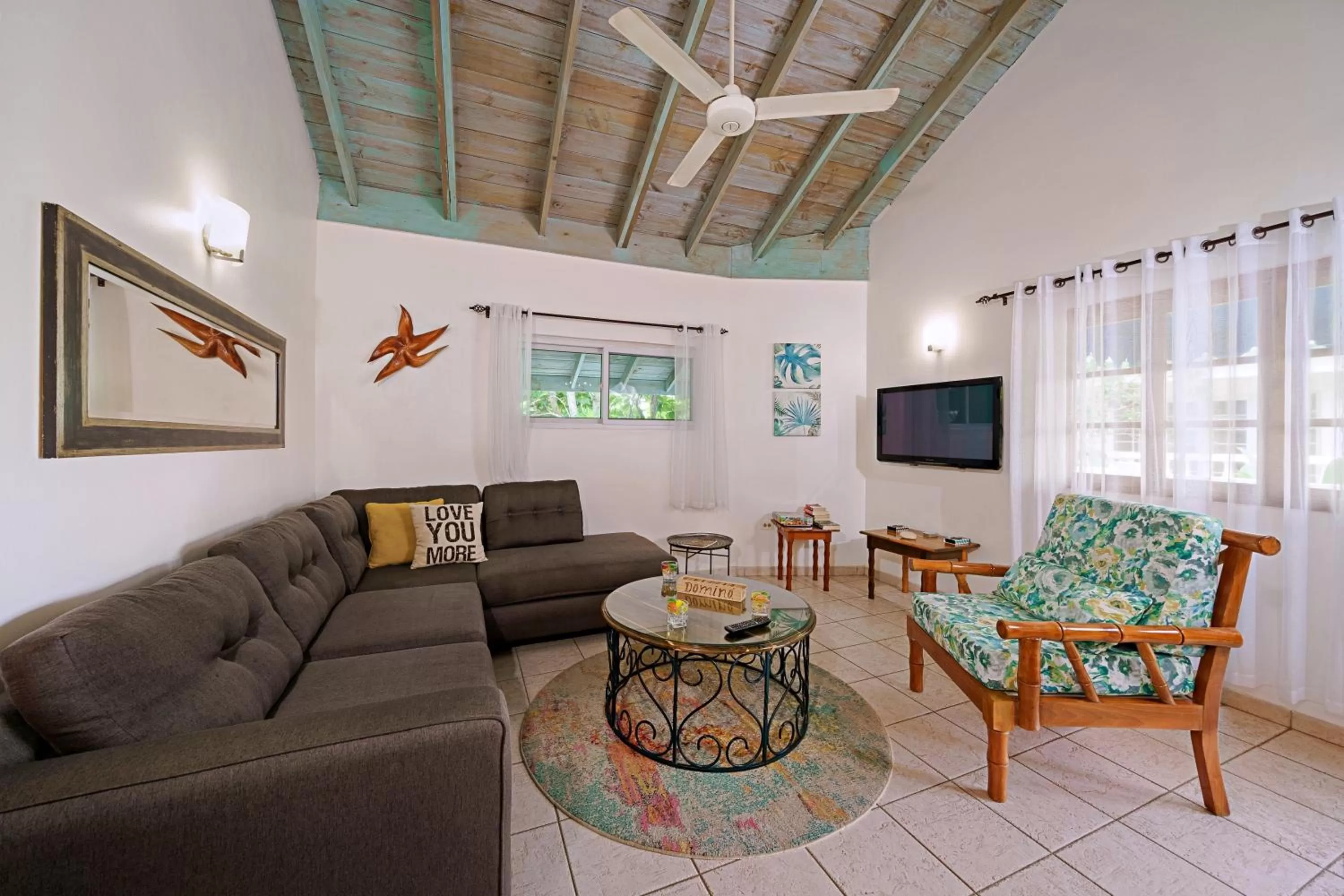 Living room in Beach House Condos, Negril