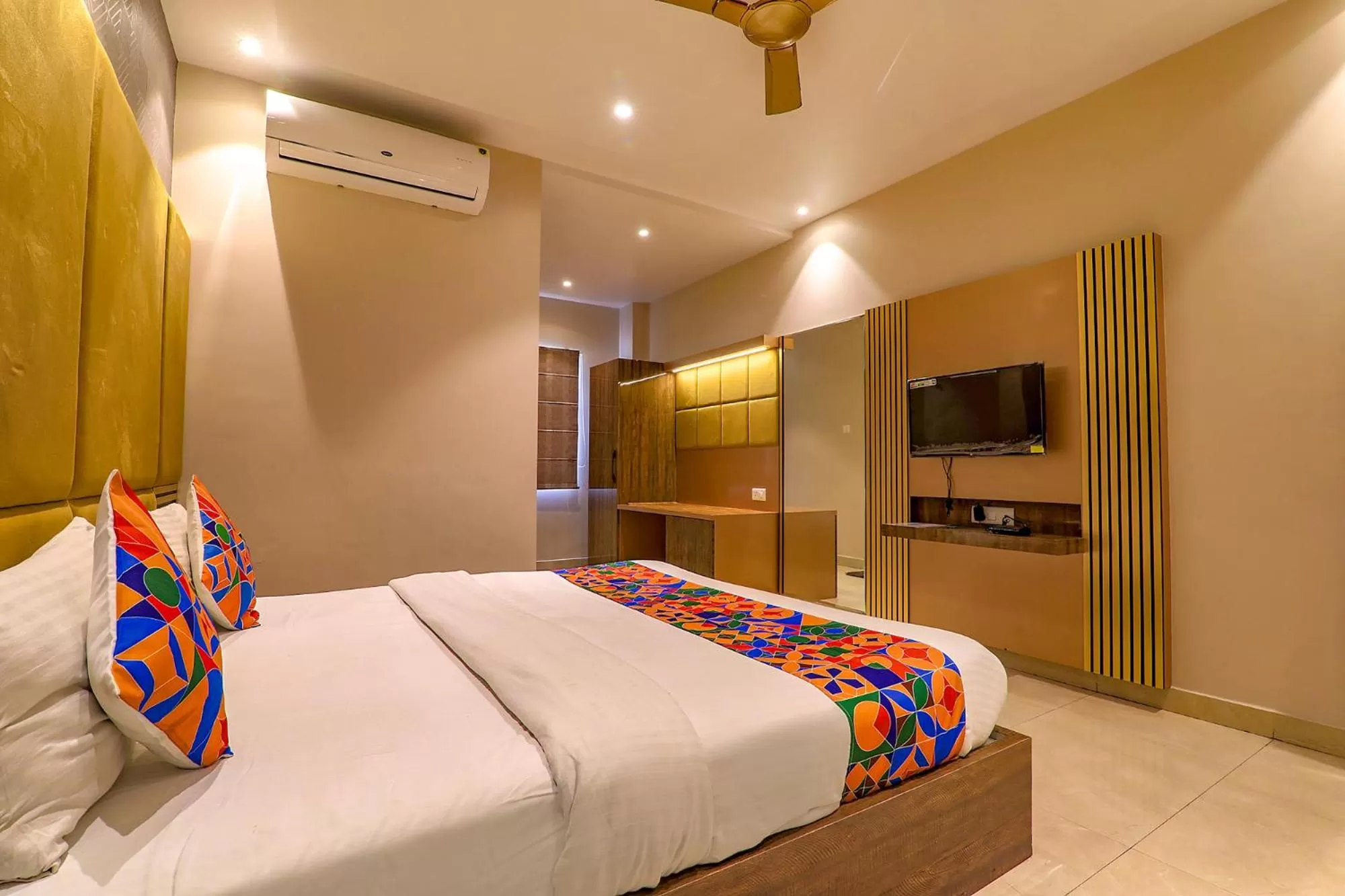 Bed in FabHotel Maya Crystal