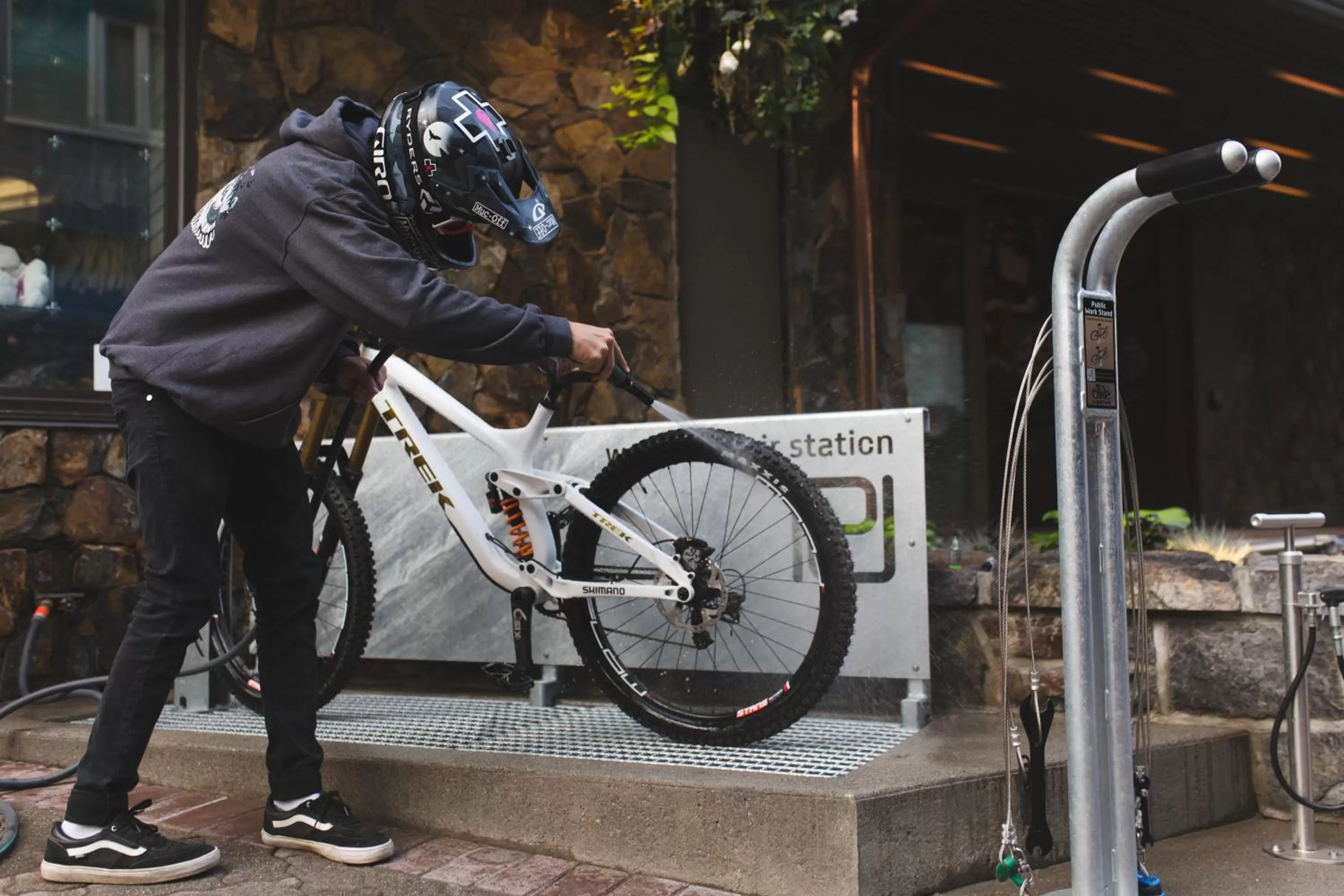 Cycling in Pangea Pod Hotel