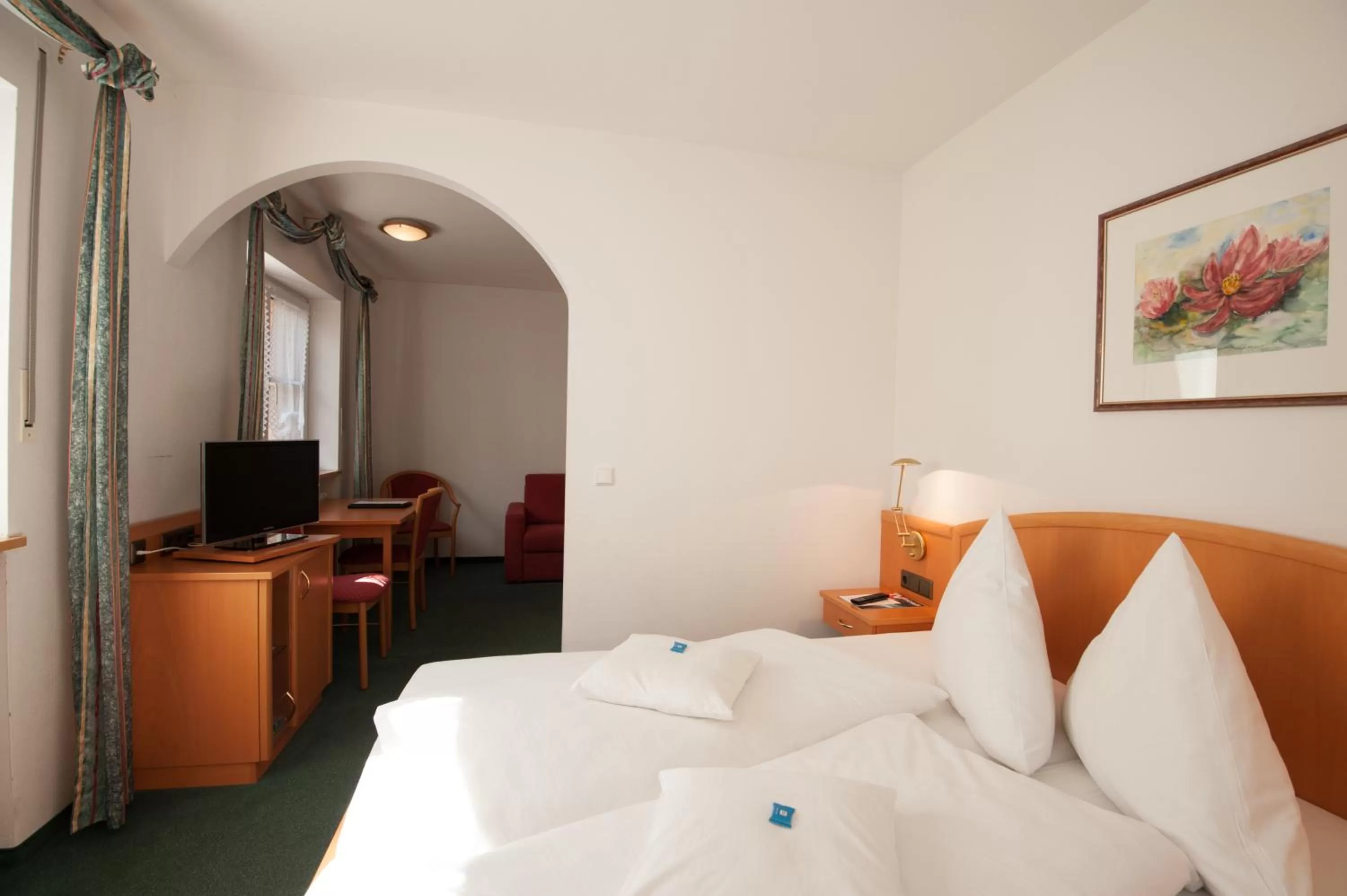 Bed in Hotel Schwaiger