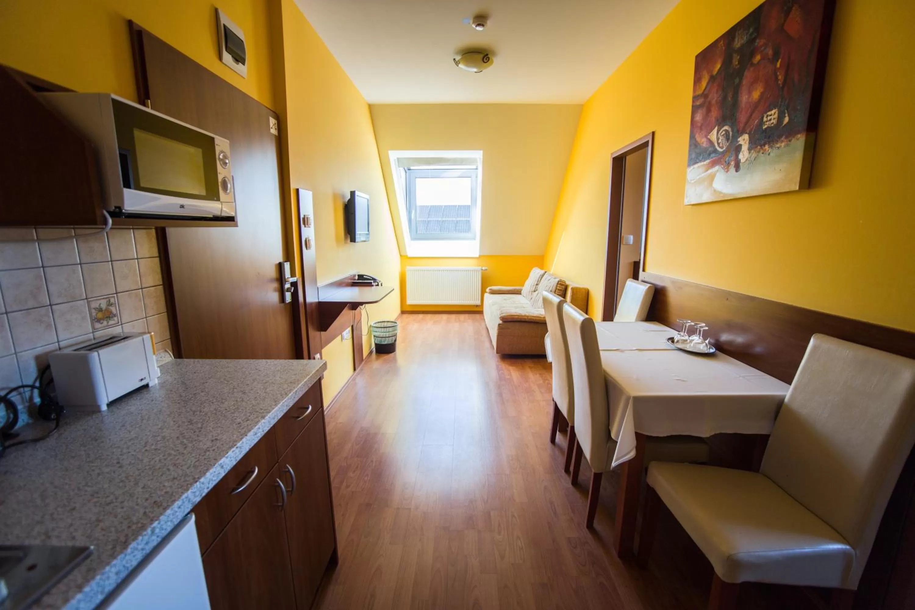 Kitchen or kitchenette in Hotel Viktória