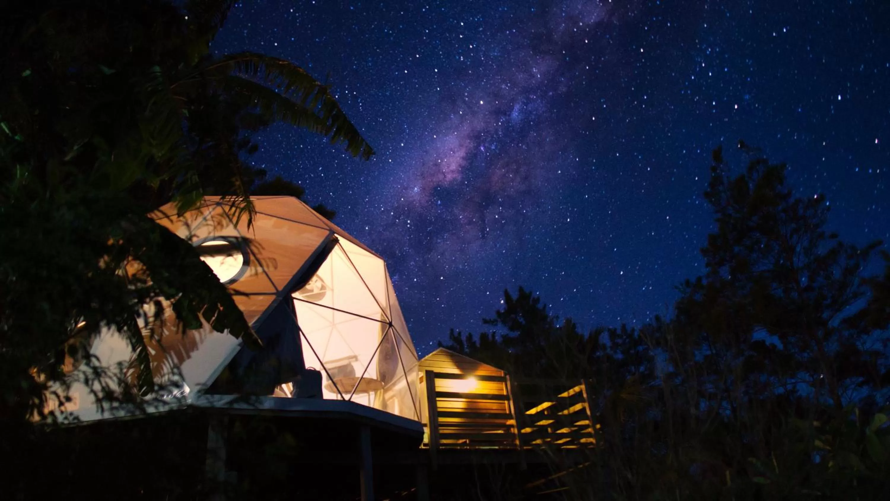 Night in Bubble Dome Village