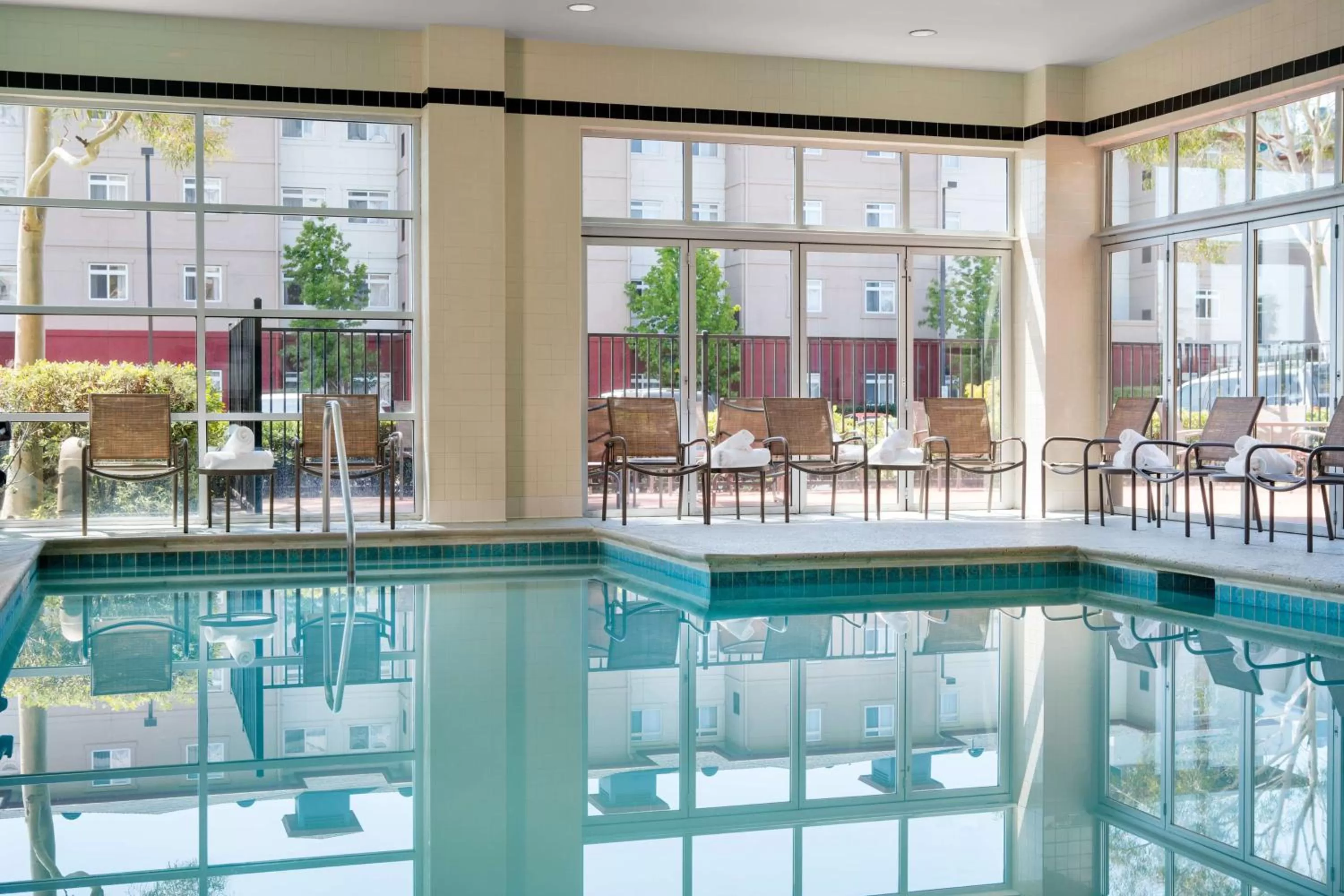Pool view in DoubleTree by Hilton San Francisco Airport North Bayfront