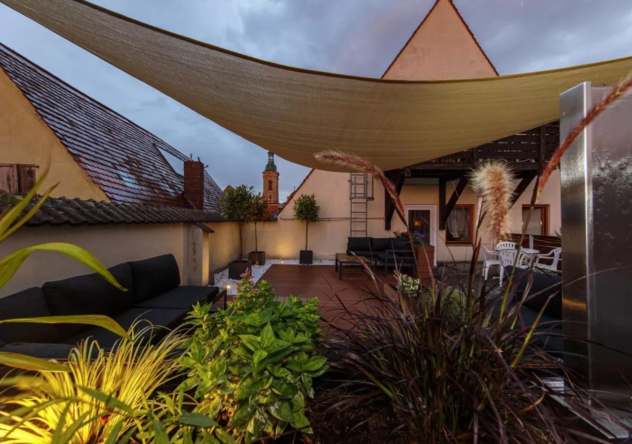 Balcony/Terrace in Krone - Hotel Garni