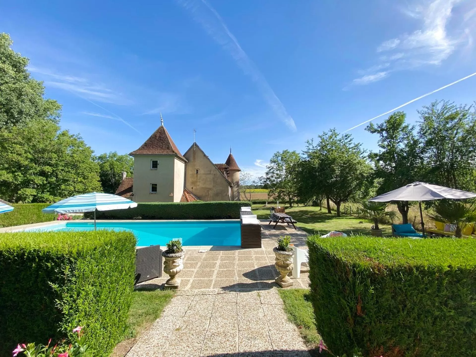 Pool view in Le Petit Chateau De Sainte Colombe