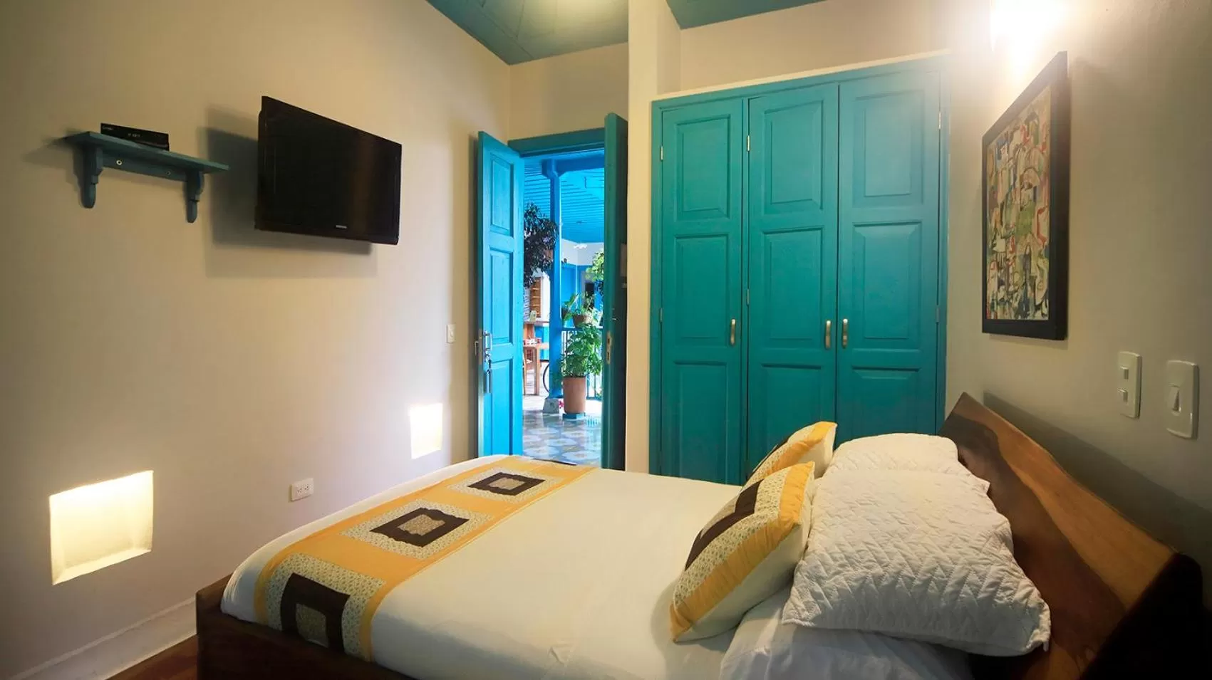 Bed in Casa de las Dos Palmas