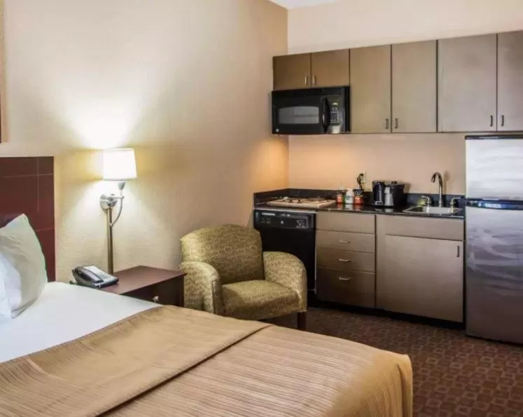 Bed in Quality Inn & Suites Peoria North