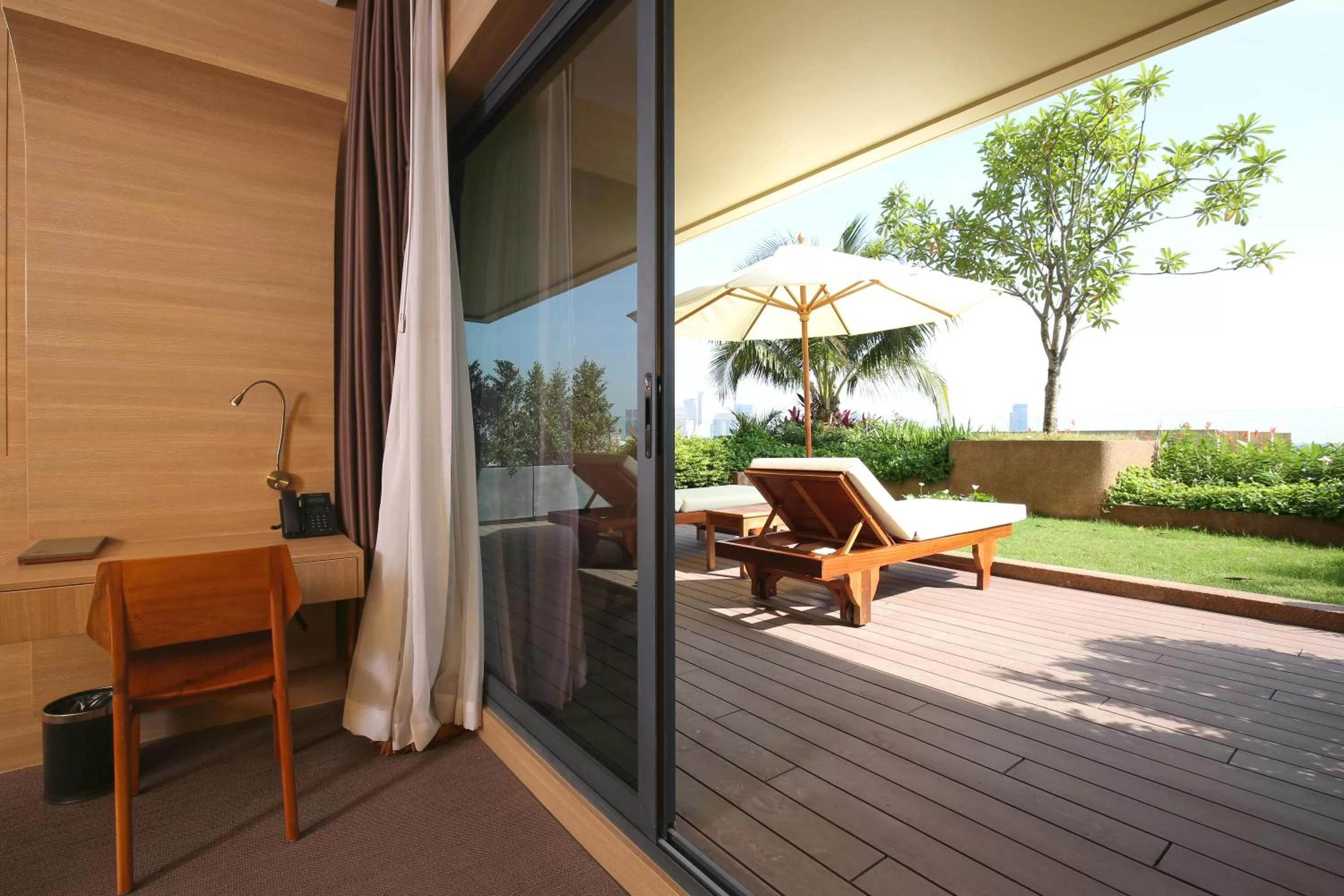 Balcony/Terrace in SUN & MOON, Riverside Hotel