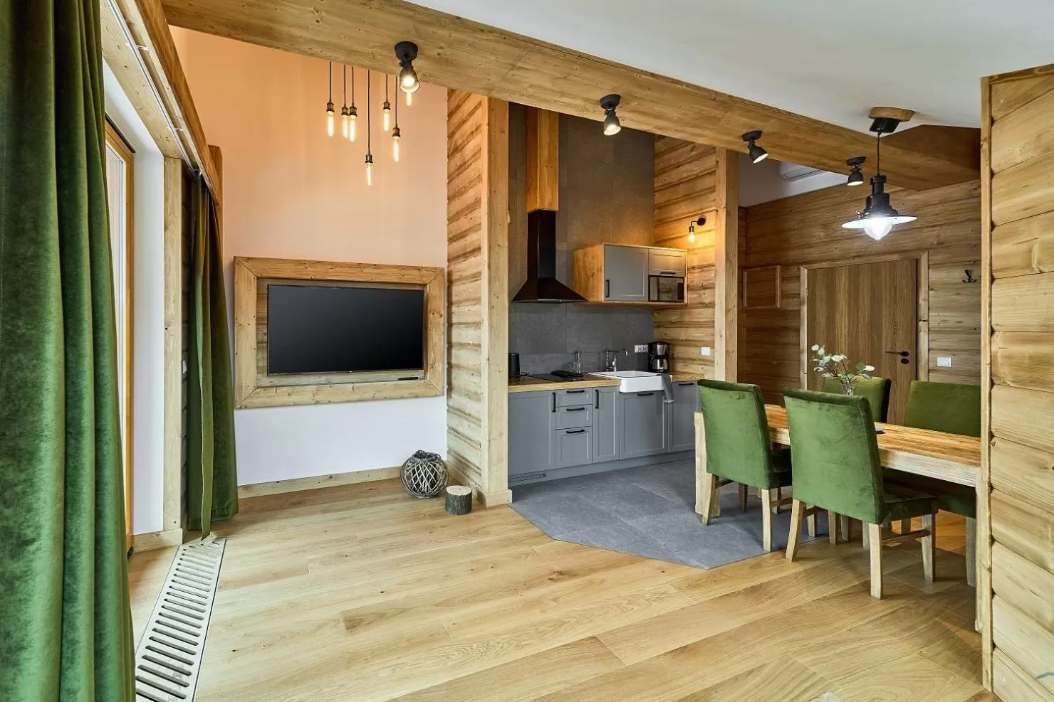 Kitchen or kitchenette in Aparthotel Giewont