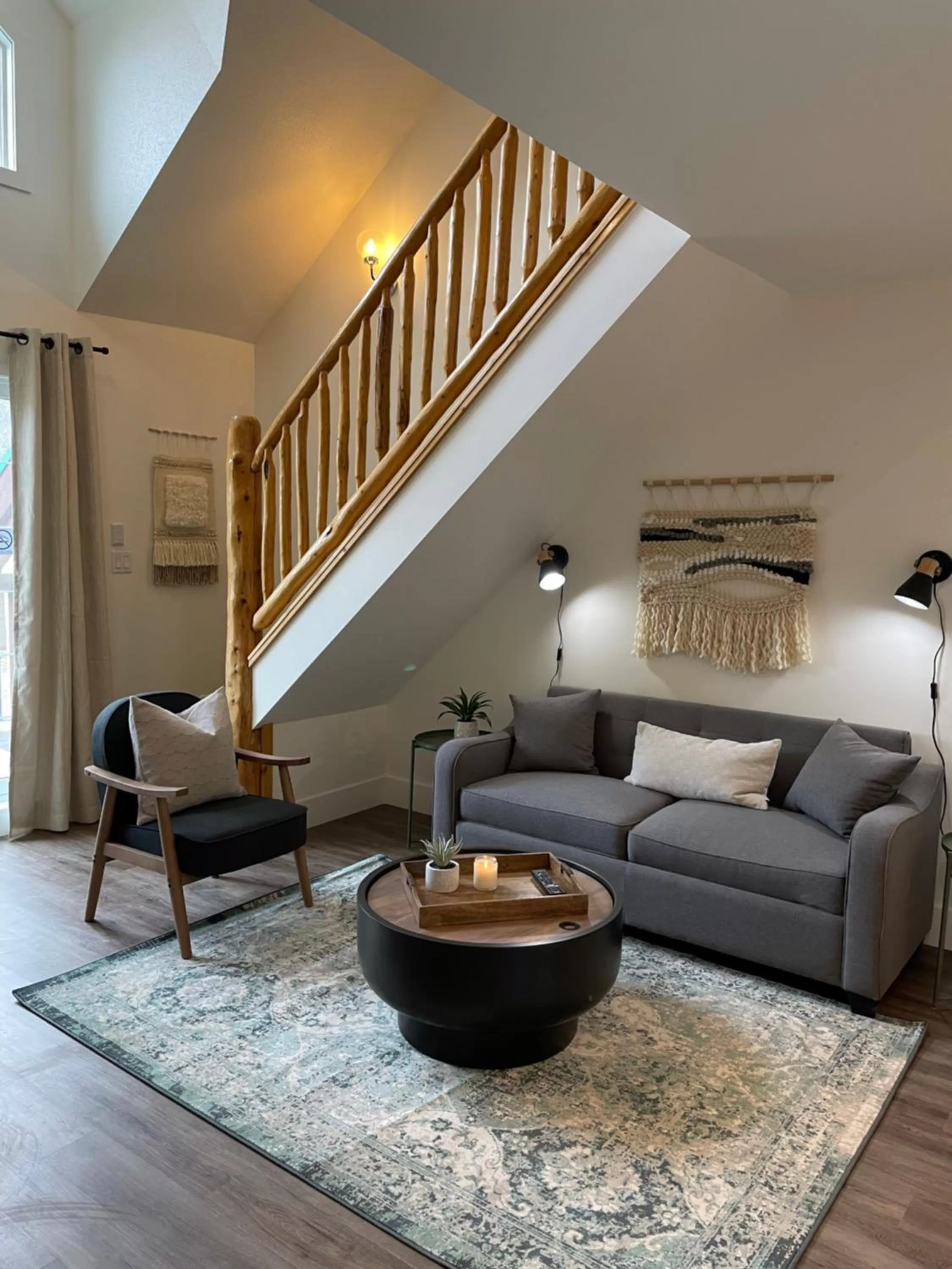 Living room in Waterton Glacier Suites