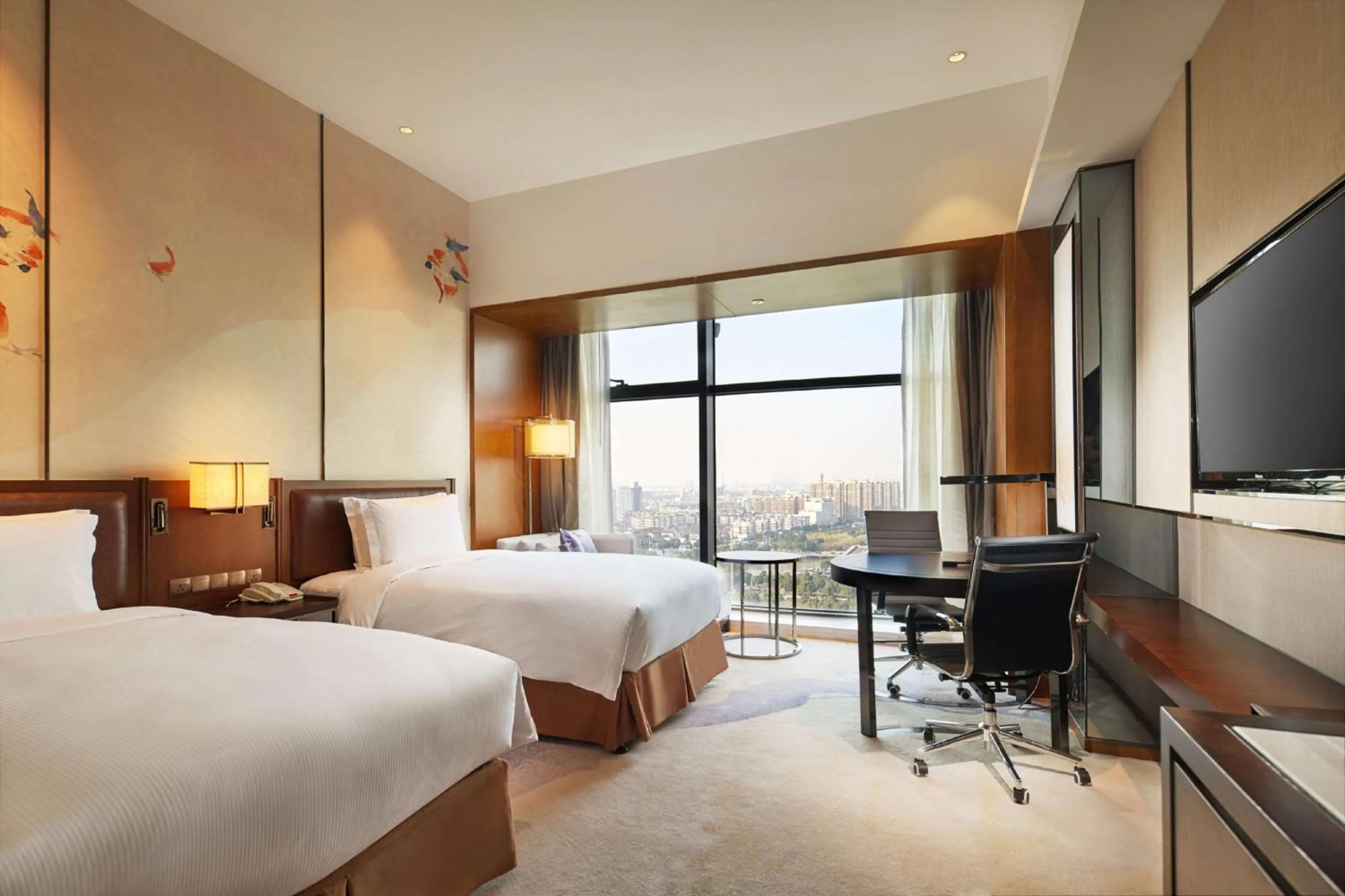 Bedroom, Bed in DoubleTree By Hilton Ningbo Beilun