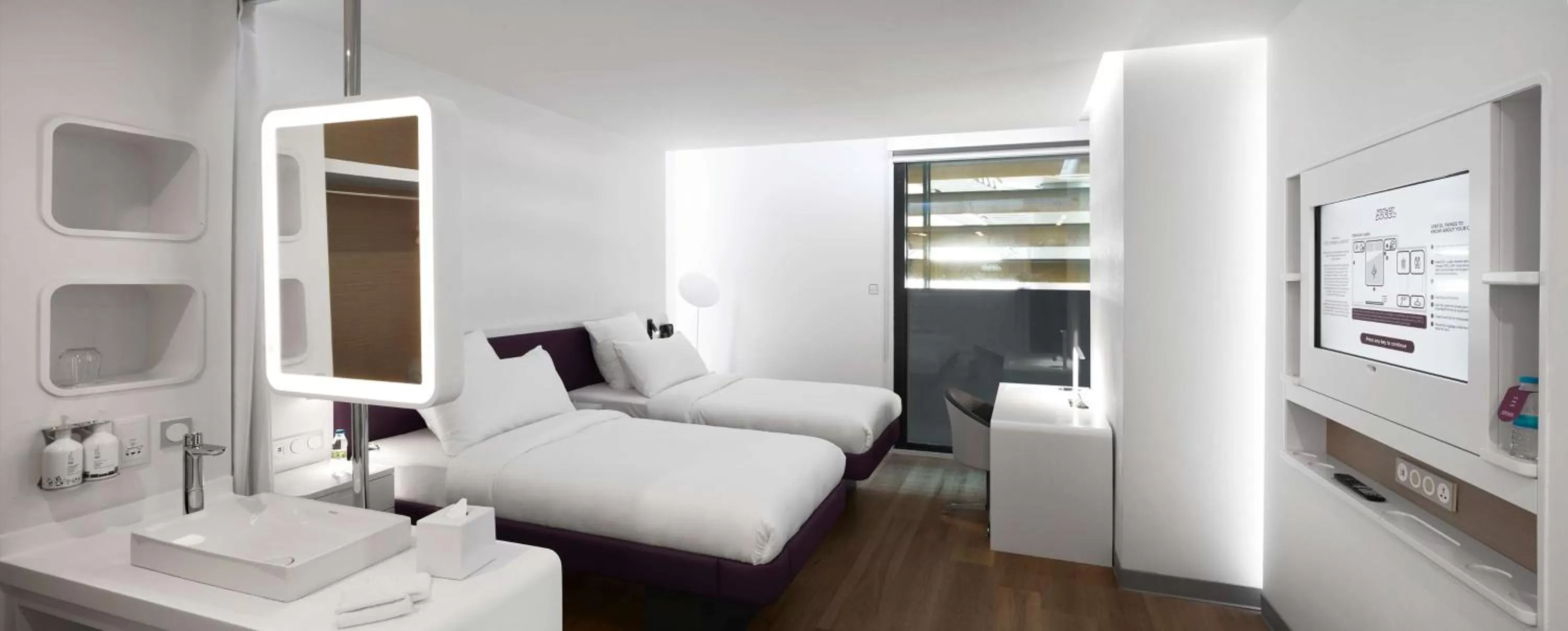 Bedroom, Bed in YOTELAIR Istanbul Airport, Duty free - International Transit area