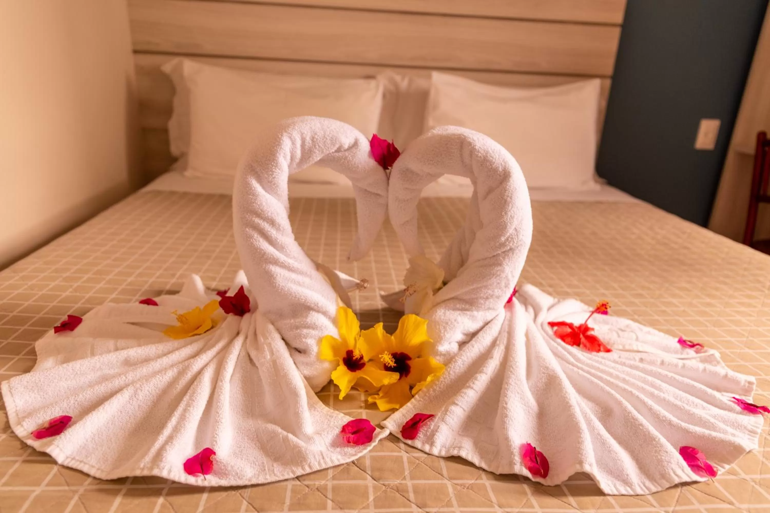 Bed in Pousada Mariluz