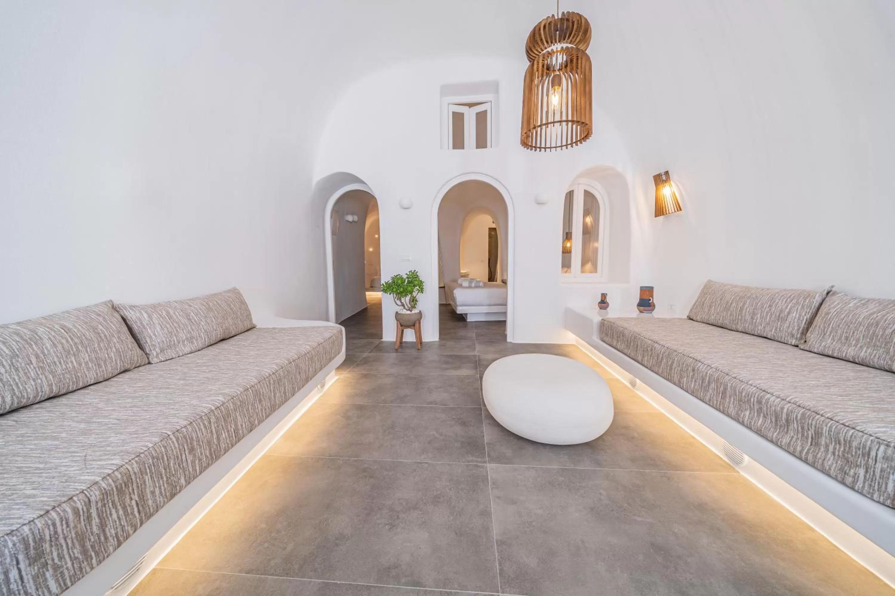 Living room in Eternity Suites Santorini