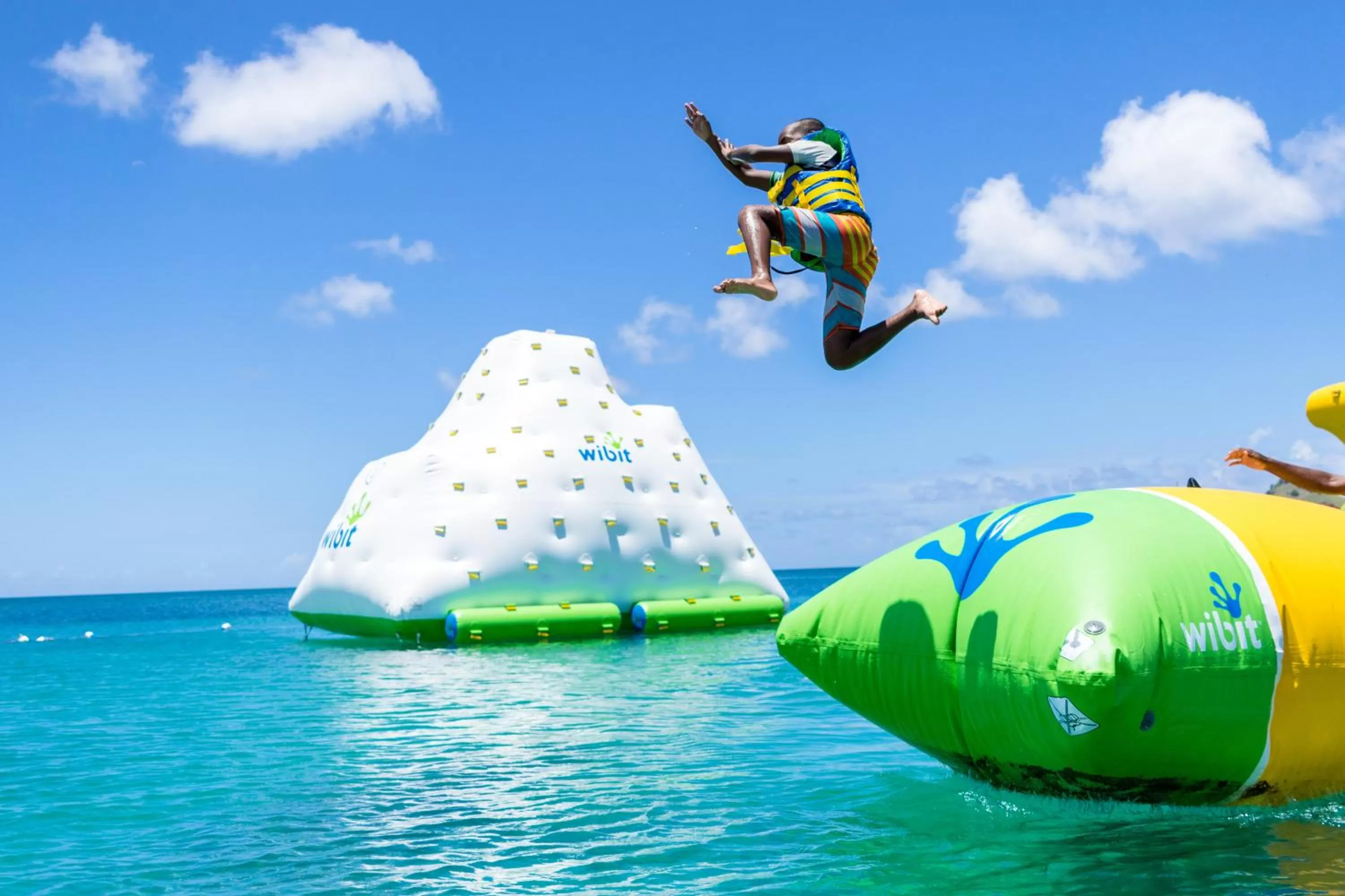 Aqua park in Bay Gardens Beach Resort & Spa