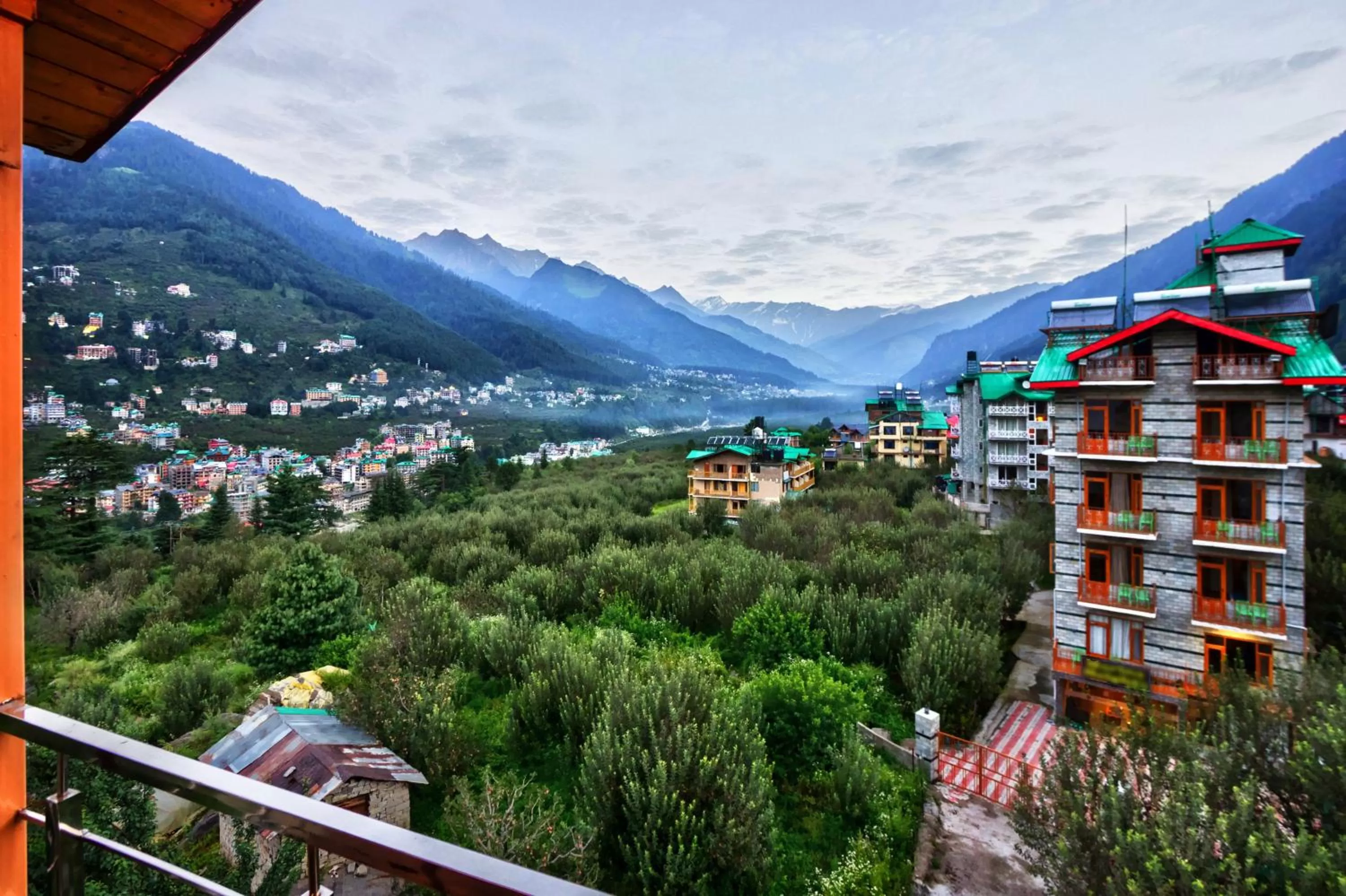 Balcony/Terrace in Snow City's Montana Blues Resort Manali - Heated & Air-Cooled Stay