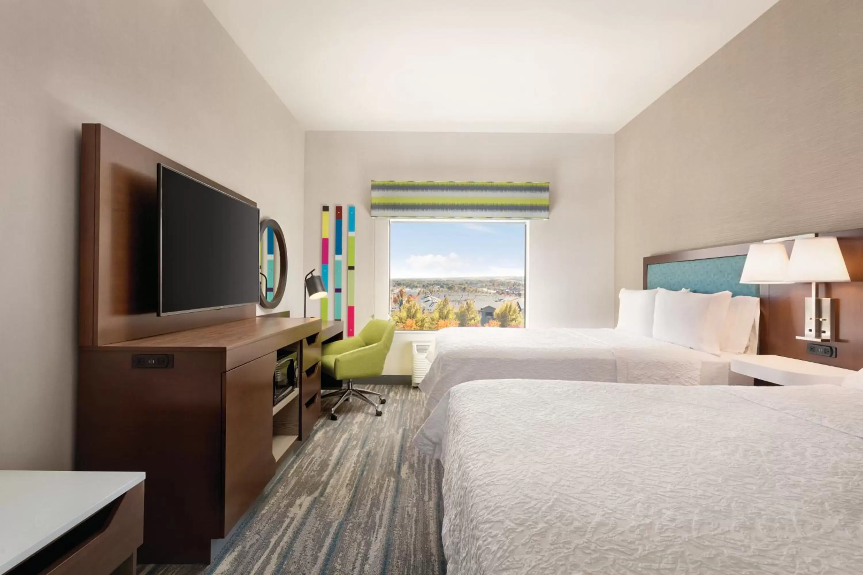 Queen Room with Two Queen Beds - Hearing Accessible/Non-Smoking in Hampton Inn West Valley Salt Lake City Queen Room with Two Queen Beds - Hearing Accessible/Non-Smoking in Hampton Inn West Valley Salt Lake City