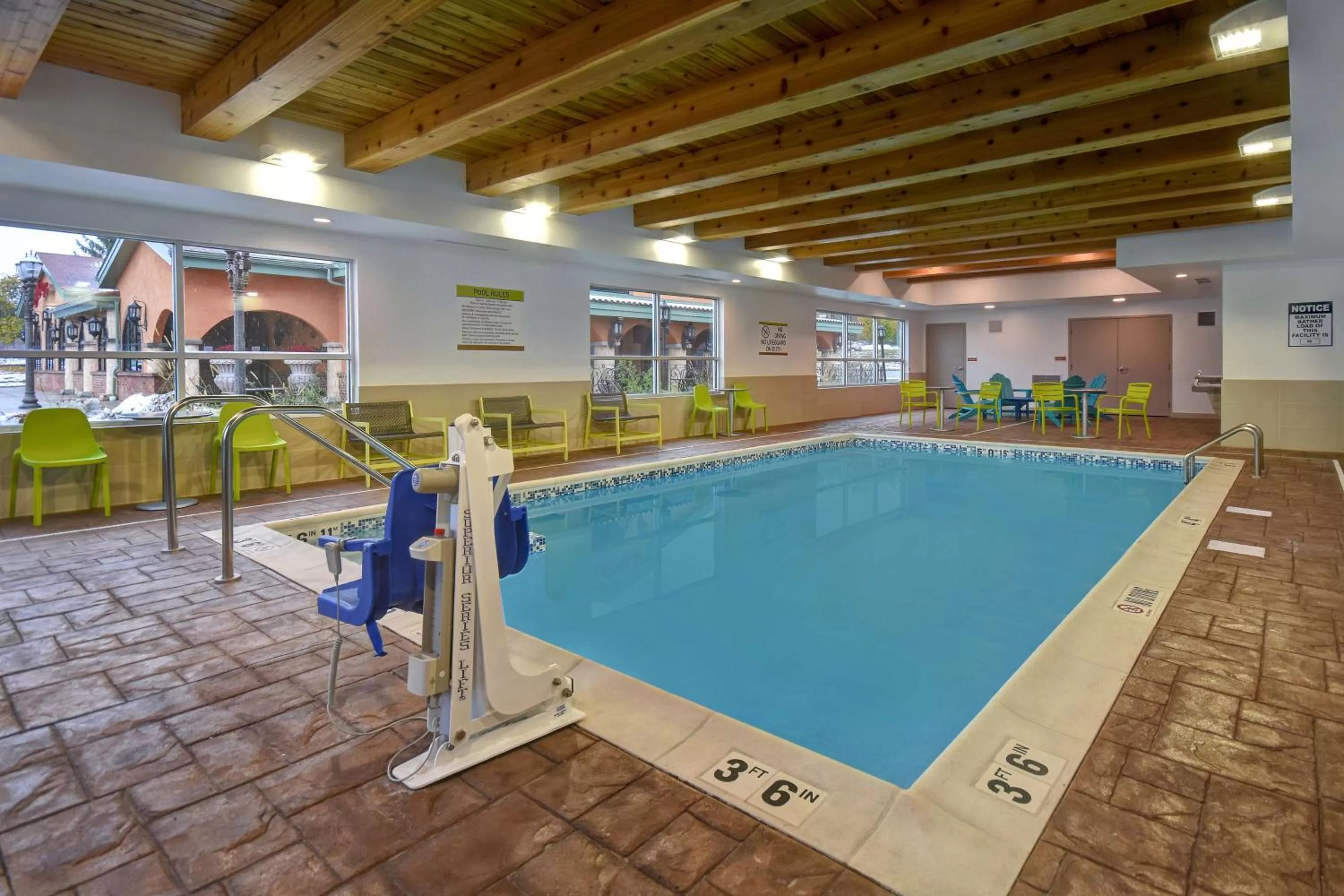 Pool view in Home2 Suites Eau Claire South, Wi