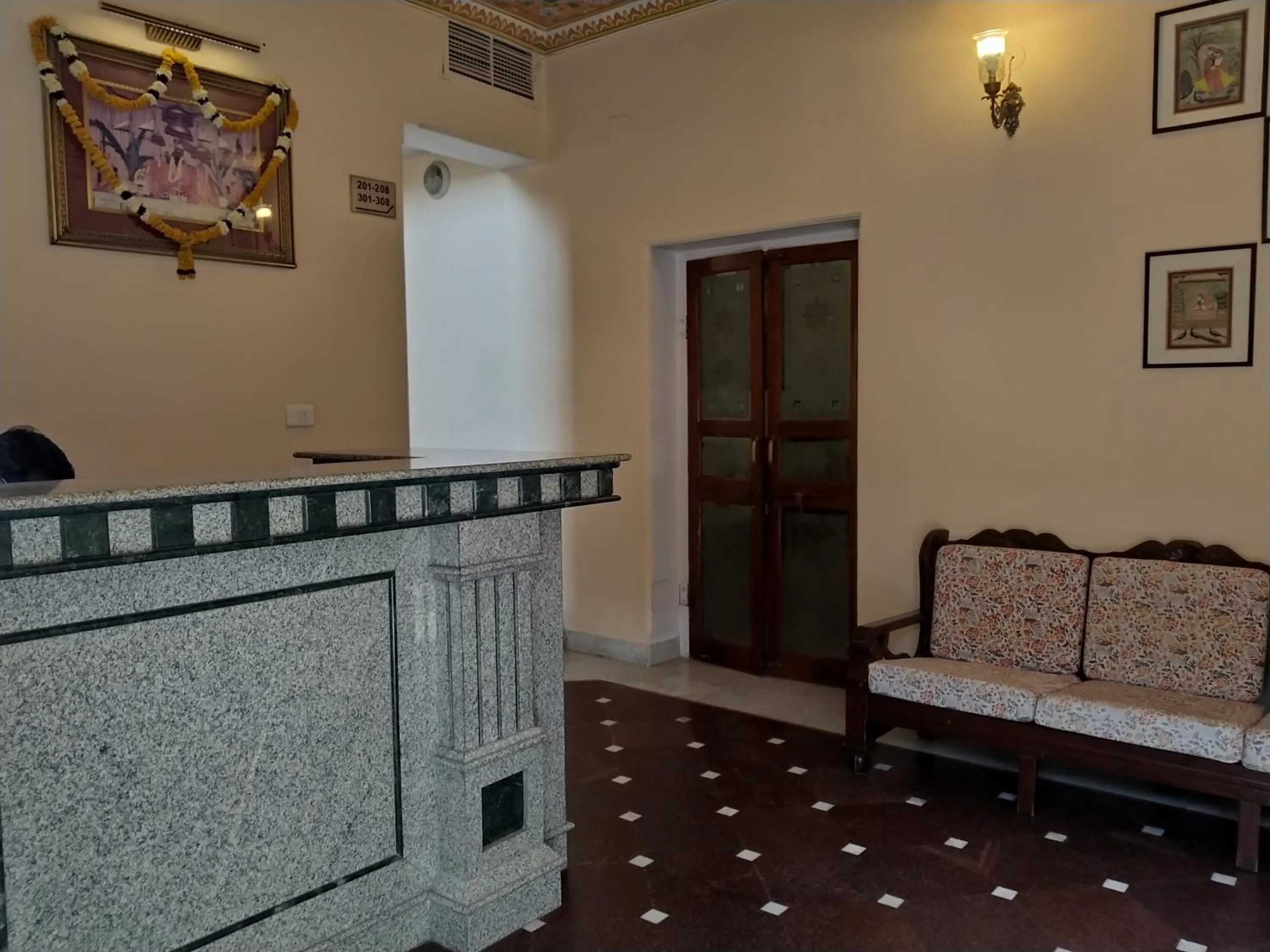 Seating area in Anuraag Villa