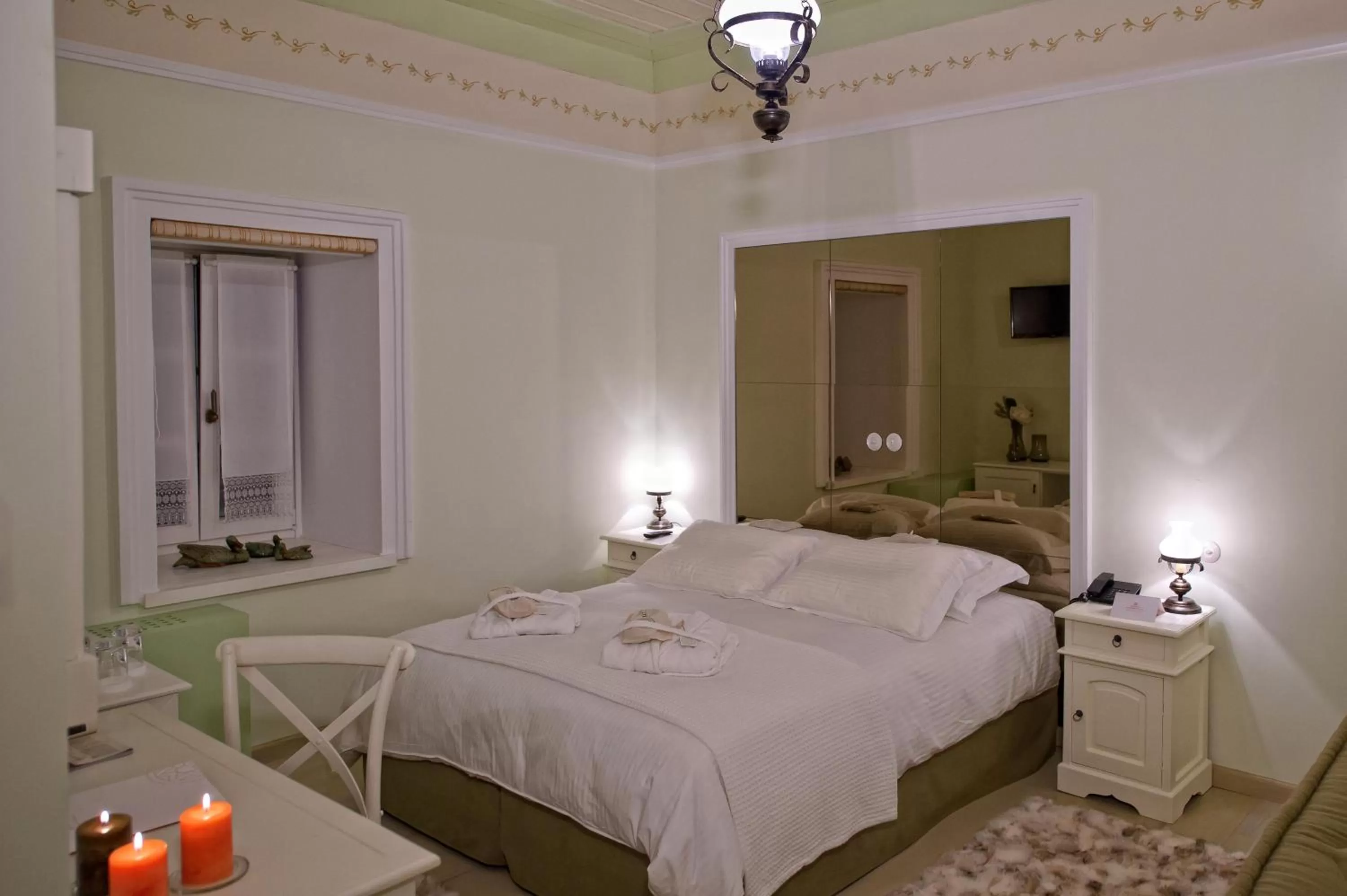 Bed in Orologopoulos Mansion Luxury Hotel