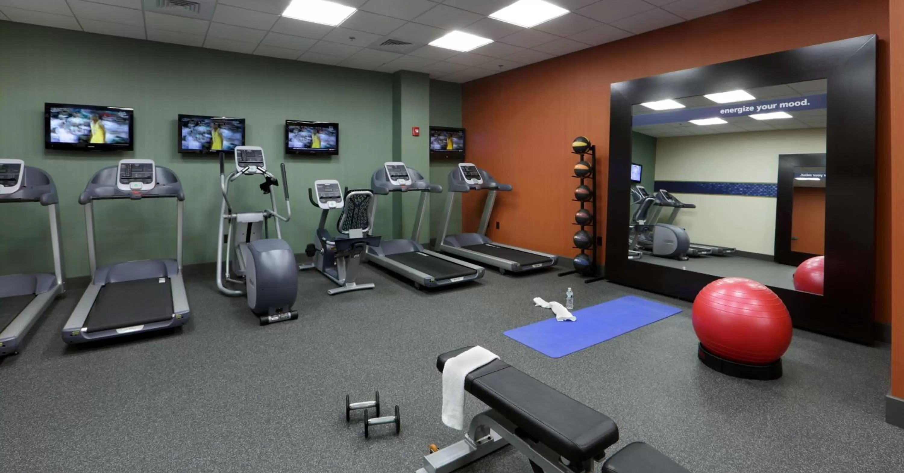 Fitness centre/facilities in Hampton Inn Boston-Natick