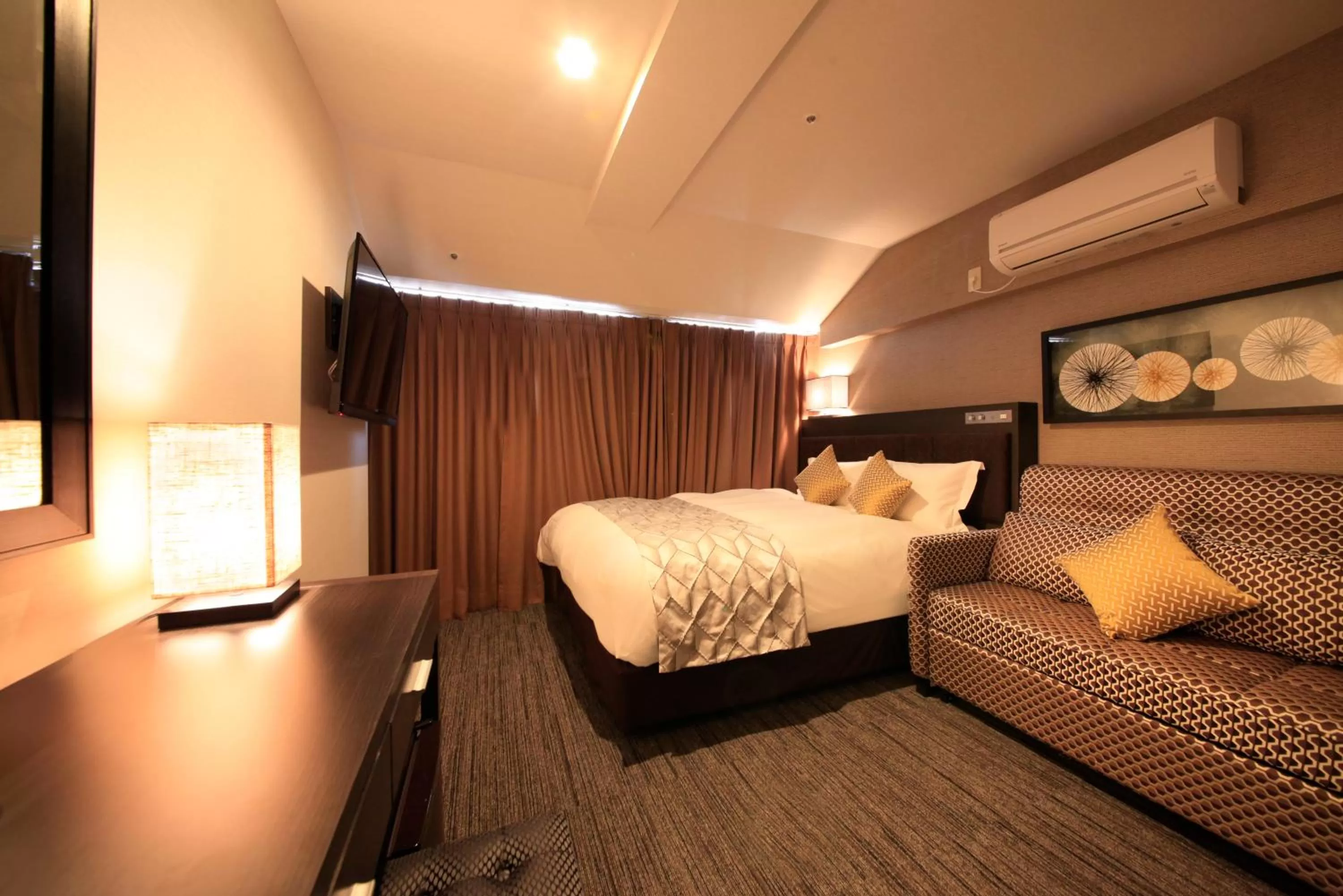 Photo of the whole room, Bed in Centurion Hotel & Spa Kurashiki Station