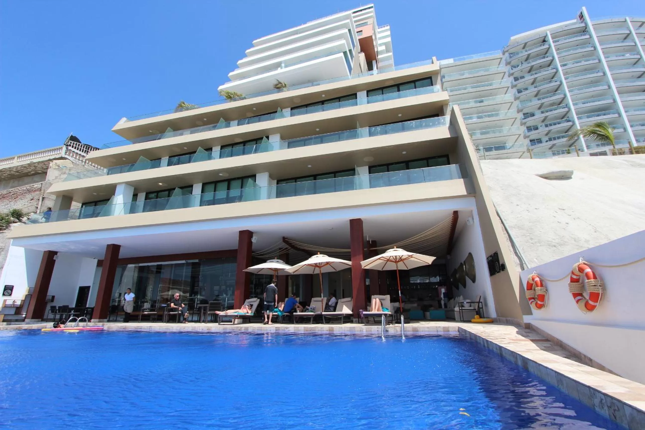 Swimming pool, Property Building in Hotel Poseidon