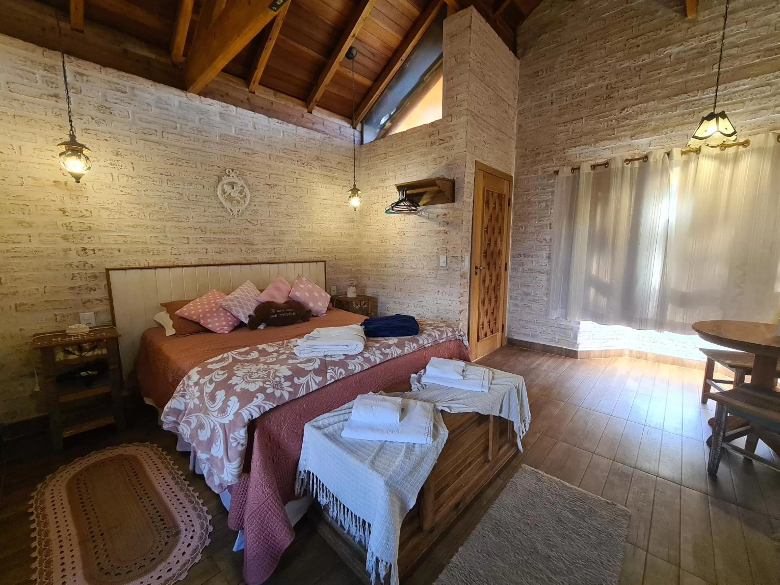 Bed in Pousada Canto do Sabiá