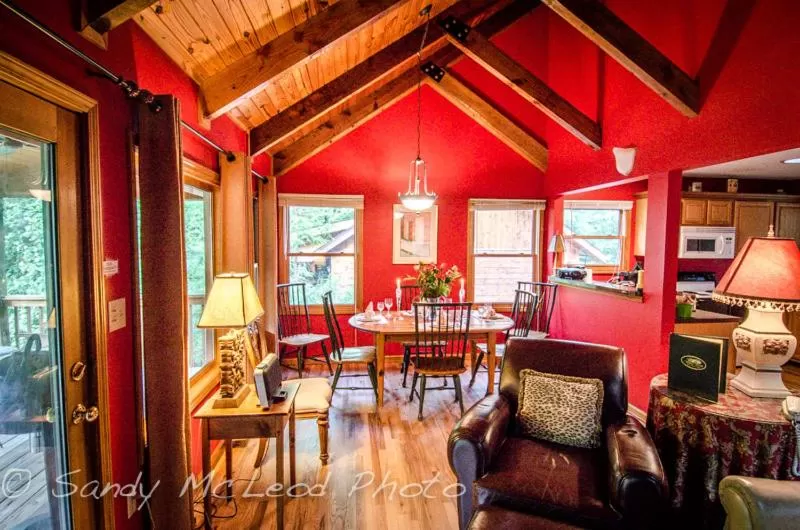 Living room in Asheville Cabins of Willow Winds